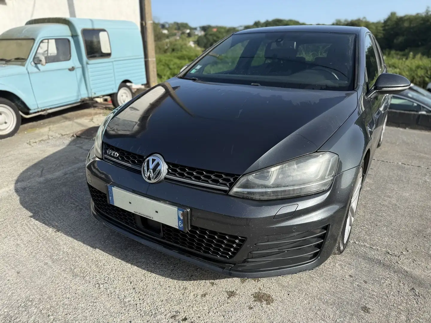 Volkswagen Golf 2.0 TDI 184CH BLUEMOTION TECHNOLOGY FAP GTD DSG6 5 Gris - 2