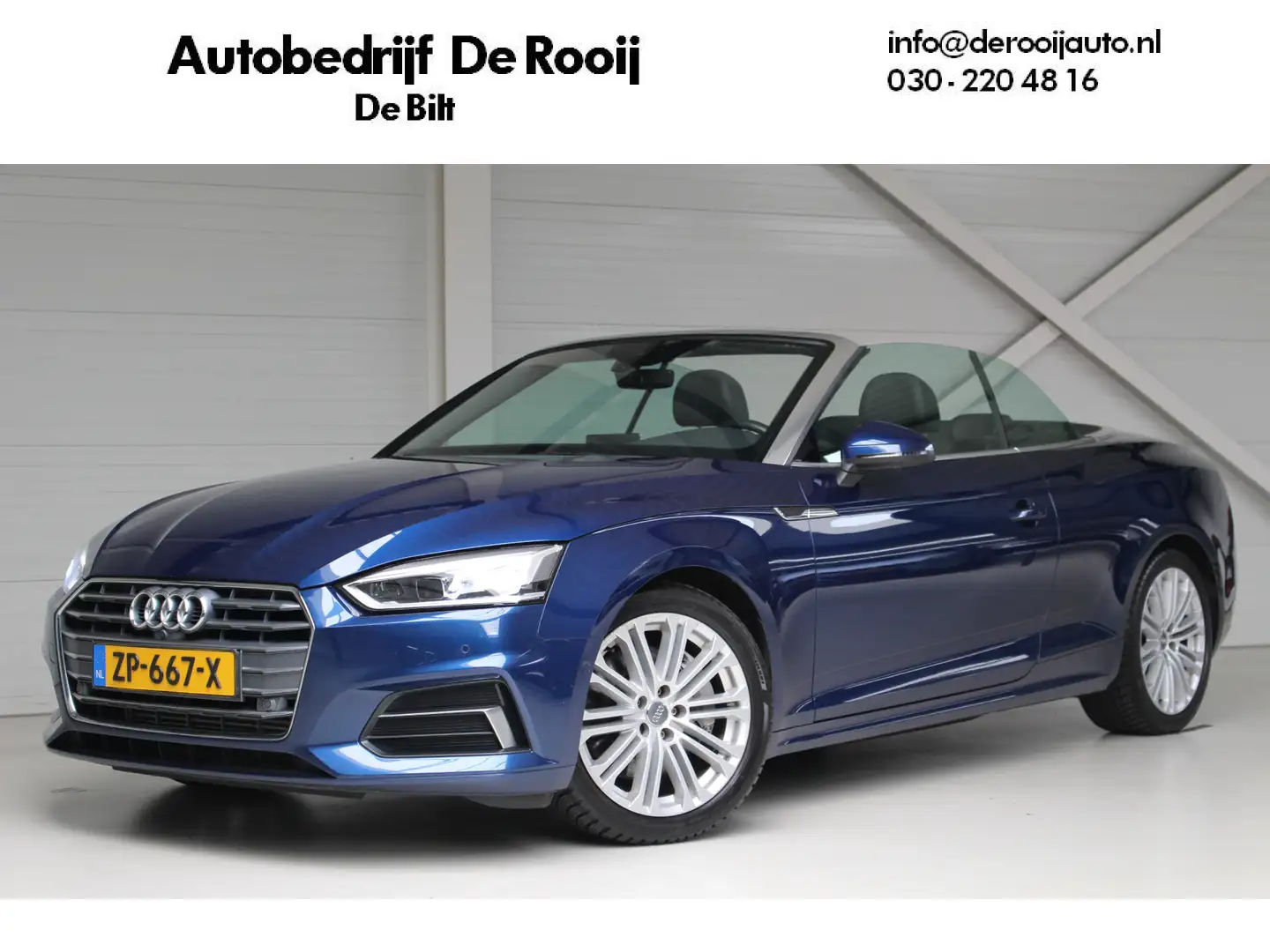 Audi A5 Cabriolet 2.0 TFSI MHEV Design Pro Line Plus Leder Bleu - 1