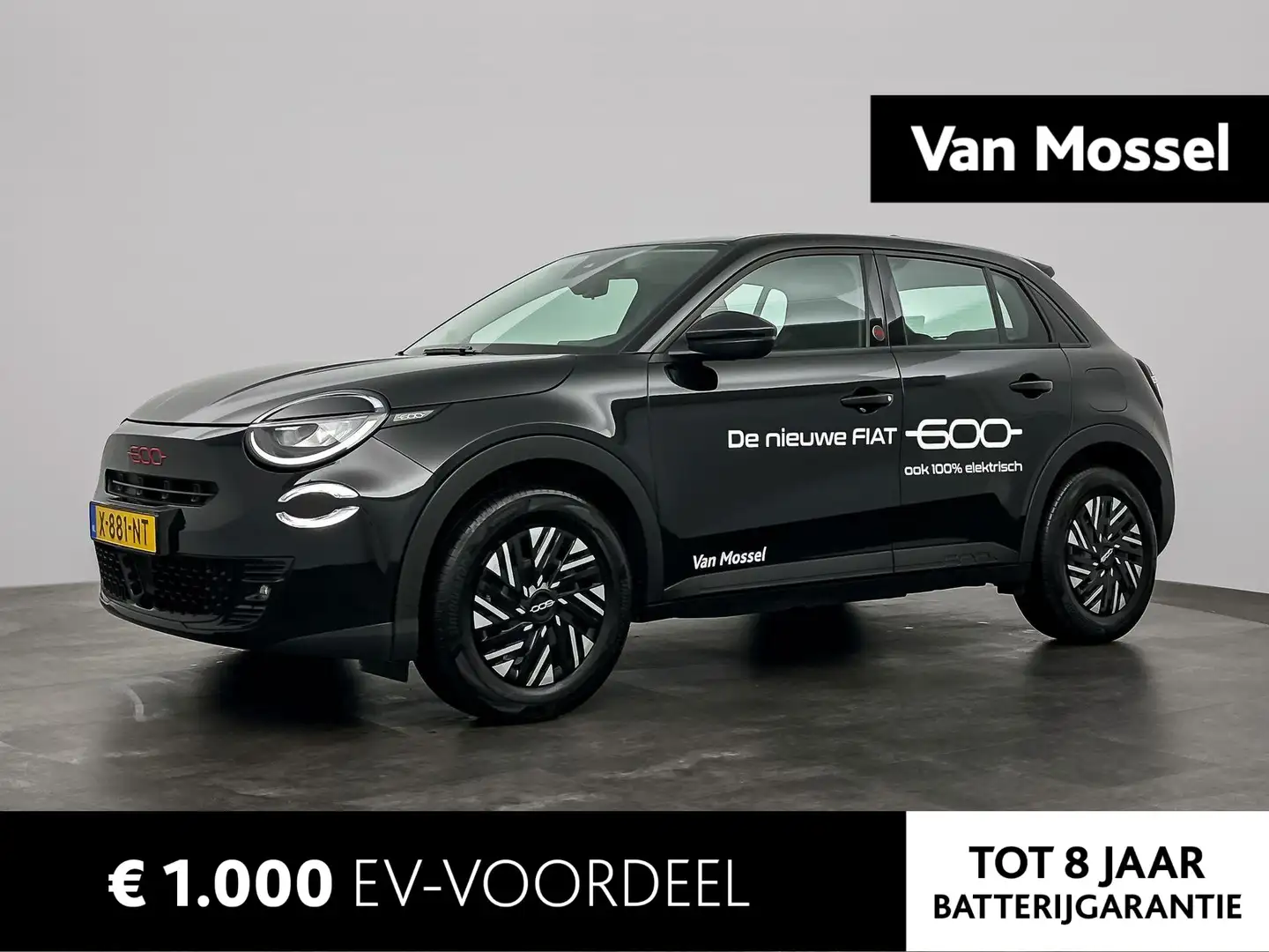 Fiat 600e RED 54 kWh | DEMONSTRATIE MODEL | NAV | CARPLAY | Noir - 1