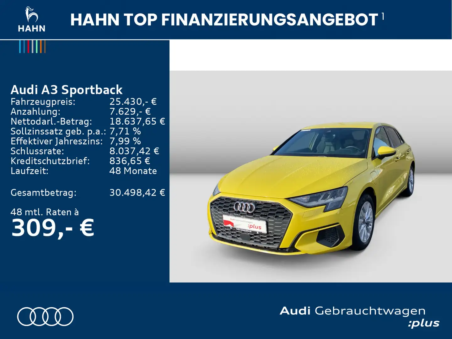 Audi A3 40TFSIe S-trc Virtual ACC Sitzh Gelb - 2