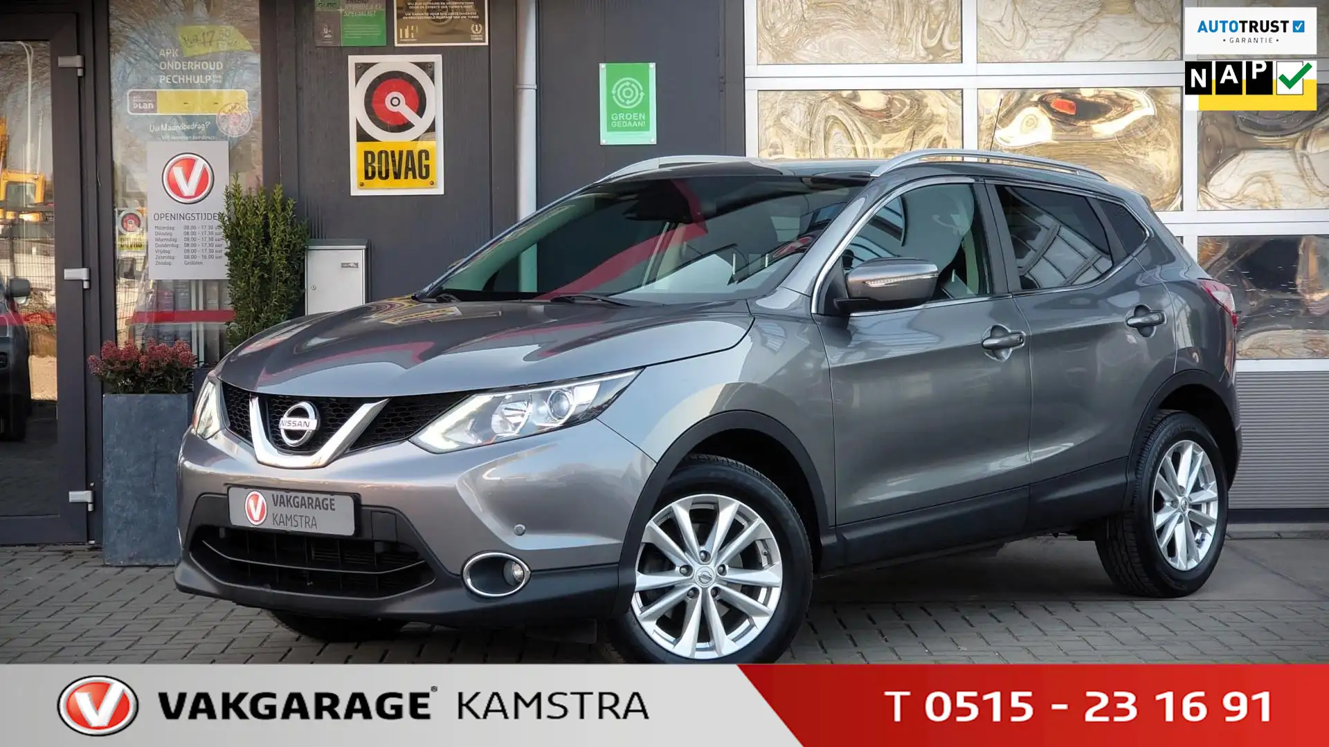 Nissan Qashqai 1.2 Connect Ed. NAP DAB+/Camera/Navi/Cam/PDC Gris - 1