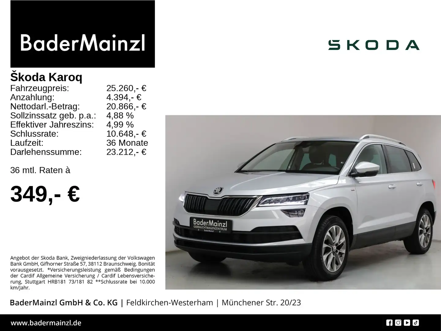 Skoda Karoq 1.5 TSI DSG PDC Smart Link SHZ LED CANTON Plateado - 1
