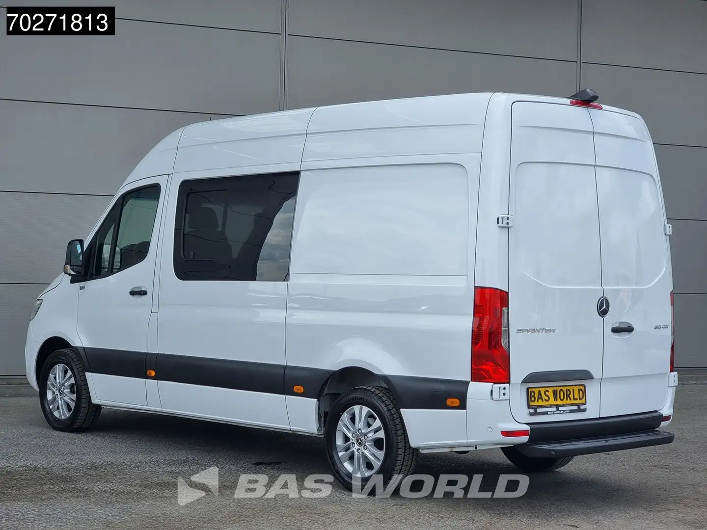 Mercedes-Benz Sprinter 319 CDI Dubbel Cabine Automaat Navi LED Airco Crui Wit - 2