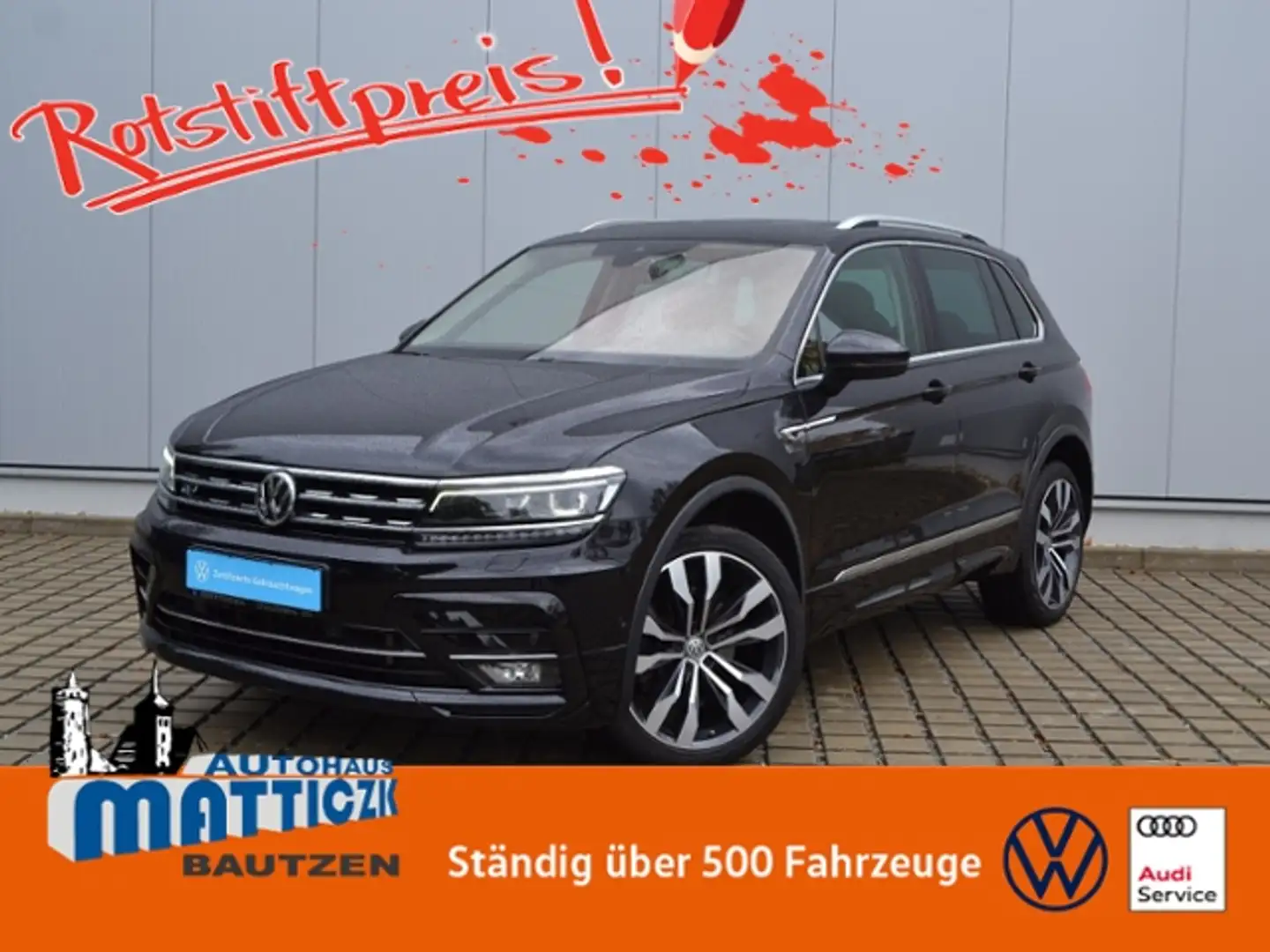 Volkswagen Tiguan 2.0 TDI 190 PS 4M DSG VOLL/R-Line HL/AHK/PANORAMA Schwarz - 1