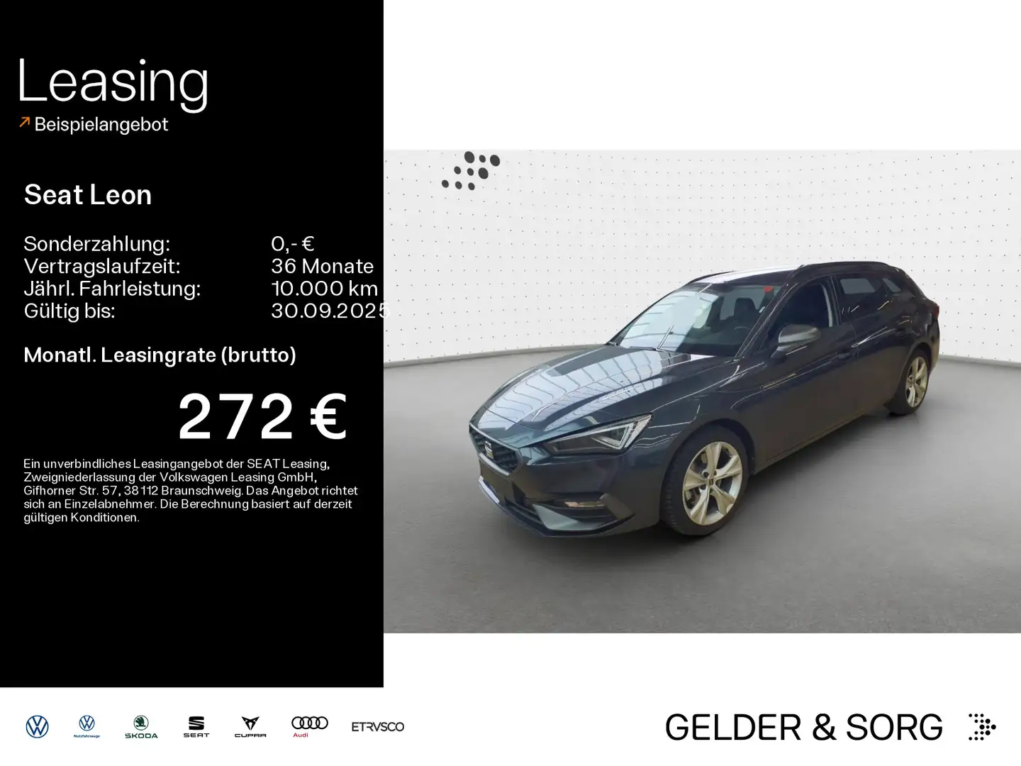SEAT Leon Sportstourer FR 2.0 TDI RFK*LED*Navigation Grau - 1