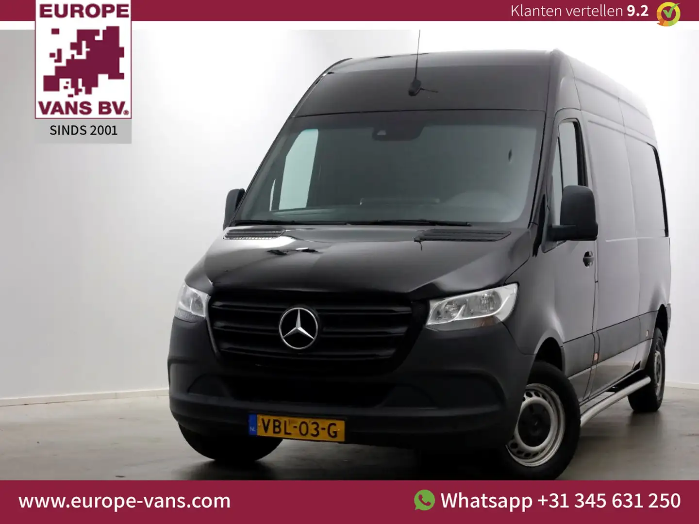 Mercedes-Benz Sprinter 314 CDI 143pk 9G Automaat L2H2 Airco/Navi/Camera 0 Zwart - 1