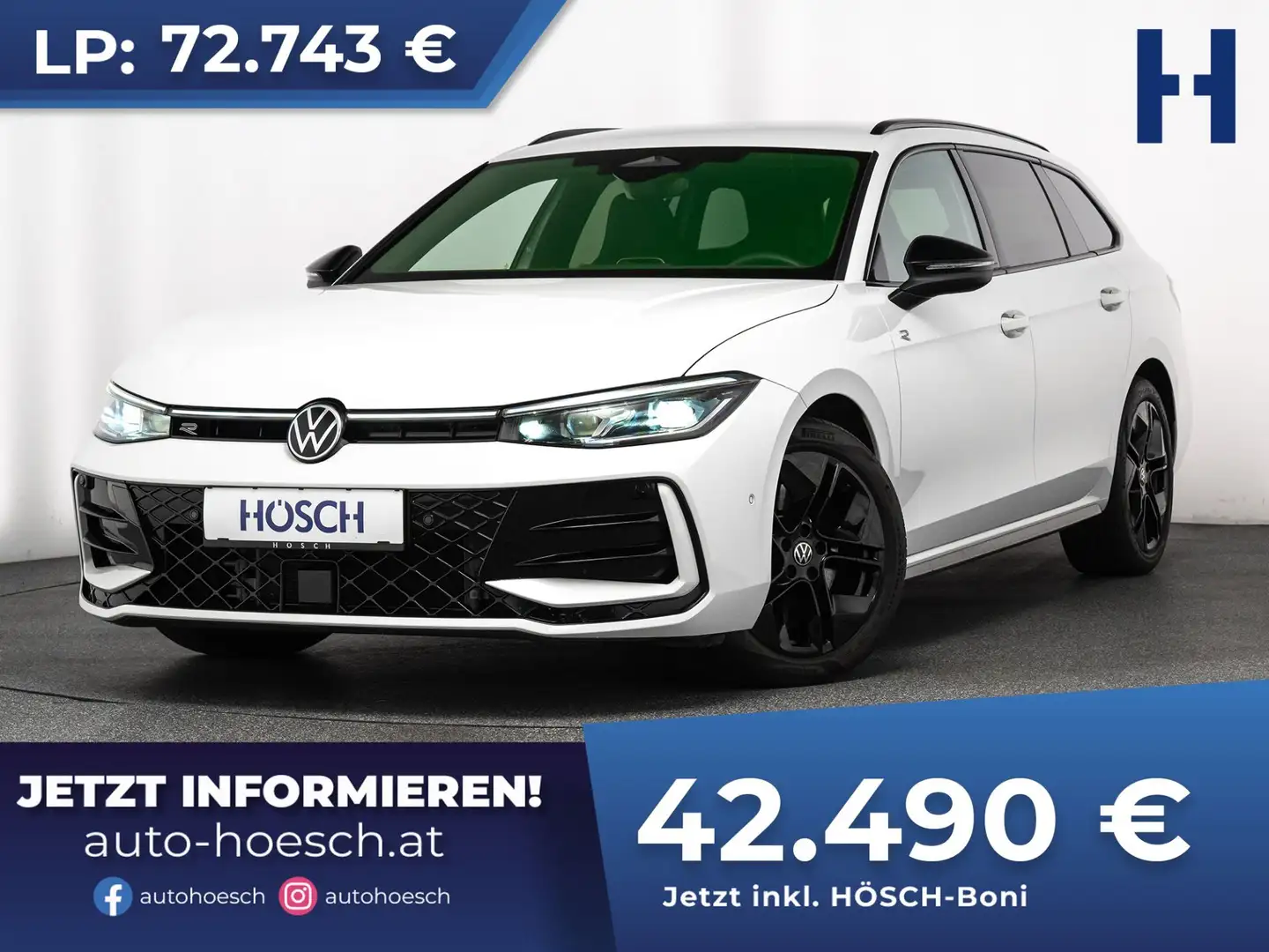 Volkswagen Passat Variant TDI 4M R-Line BLACK STHZG AHK MATRIX TOP-ANGEBOT Weiß - 1