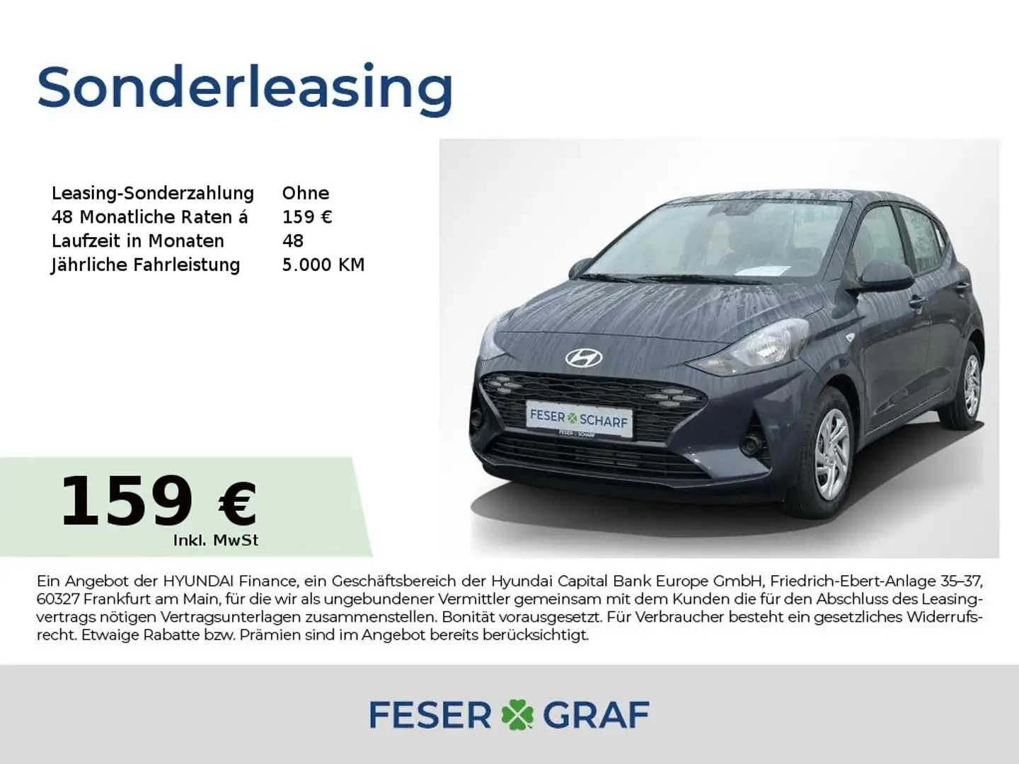 Hyundai i10 SELECT NAVI KAMERA LED-TFL USB KLIMA CARPLAY Grau - 1