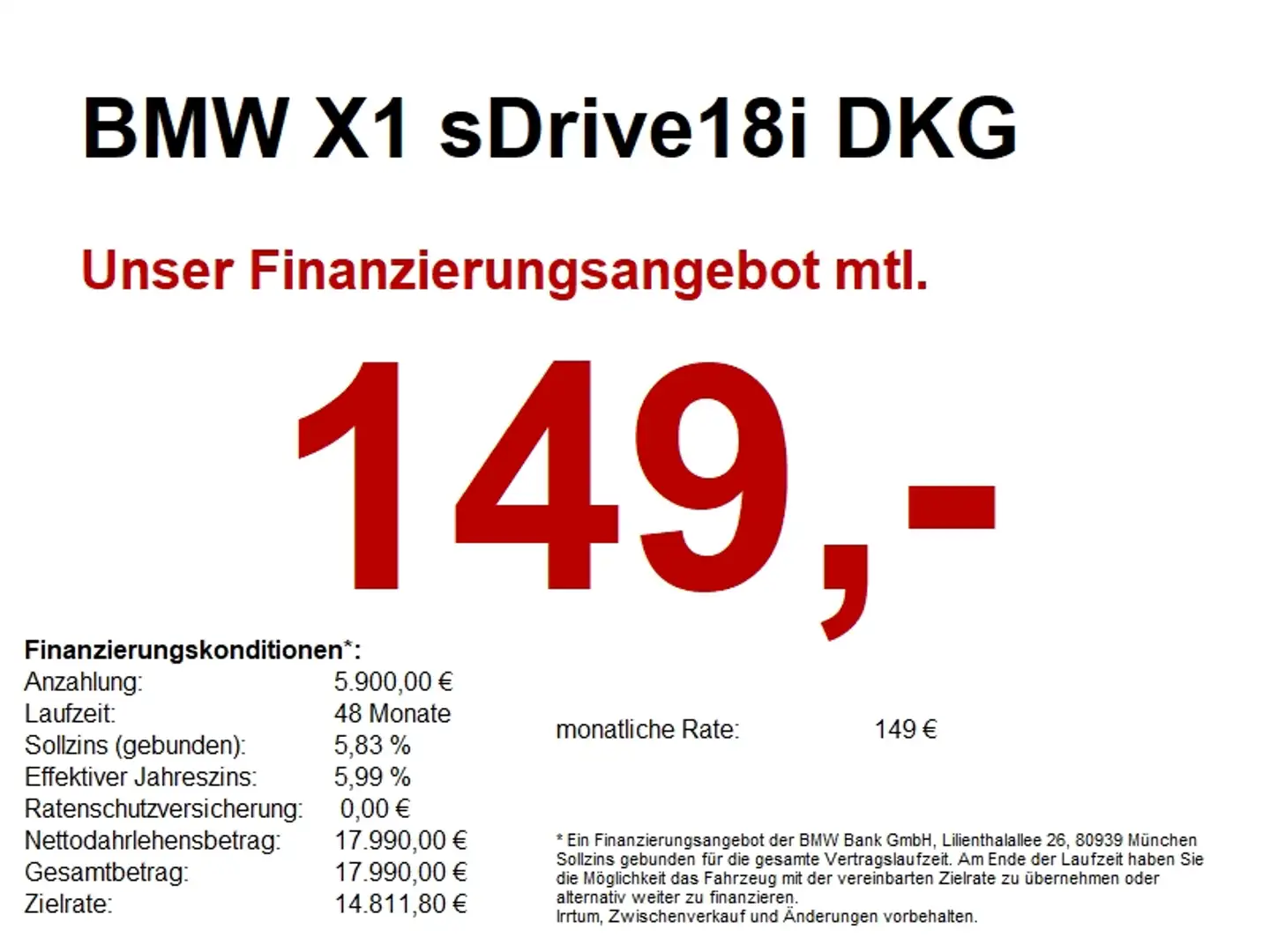 BMW X1 sDrive18i DKG Sport Line LED+/NAVI/DAB/TEMPO Grau - 1