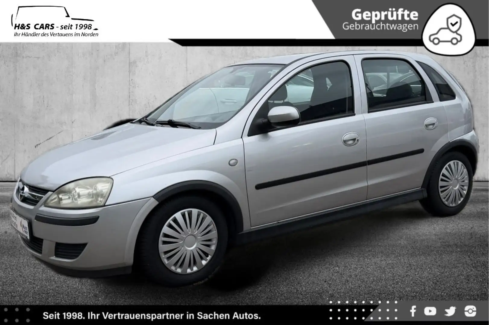 Opel Corsa 1.2 Sport 2.H LÜCKENLOS OPEL SERV TÜV NEU Silber - 2