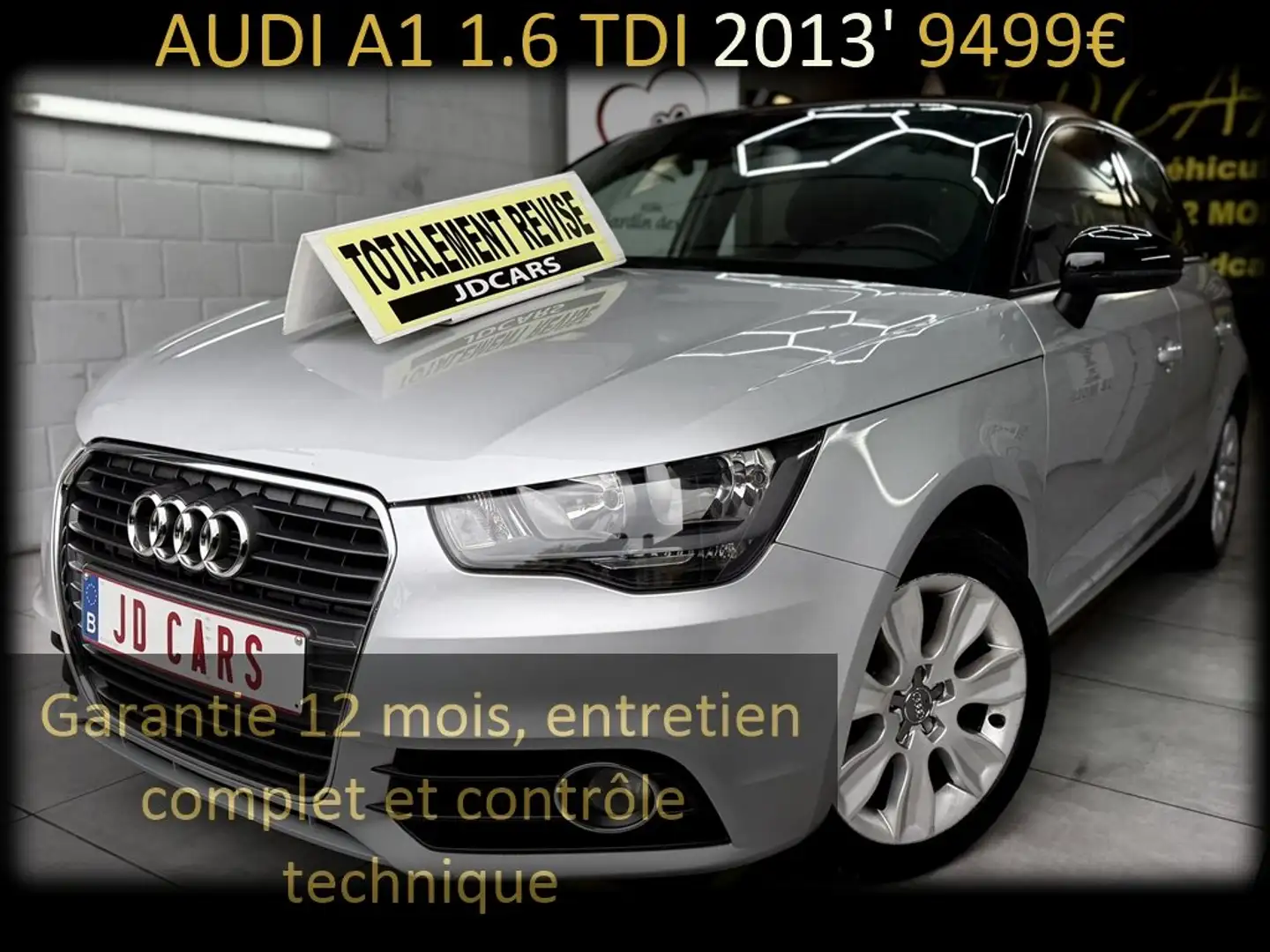 Audi A1 A1 1.6 TDi 90‼️GARANTIE 1 AN CTOK‼️ Argent - 1