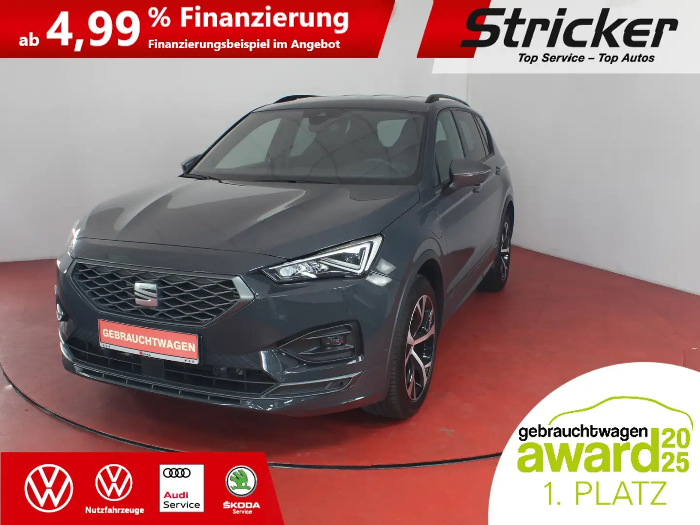 SEAT Tarraco FR 1.4TSI 380,-ohne Anzahlung e-hybrid Navi ACC K Grau - 1