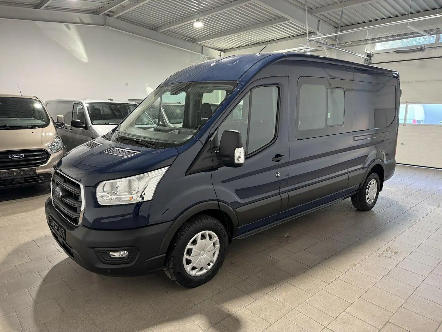 Ford Transit 350 Kasten-Doka(6-Si),L3,Trend,PDC,AHK Blau - 2