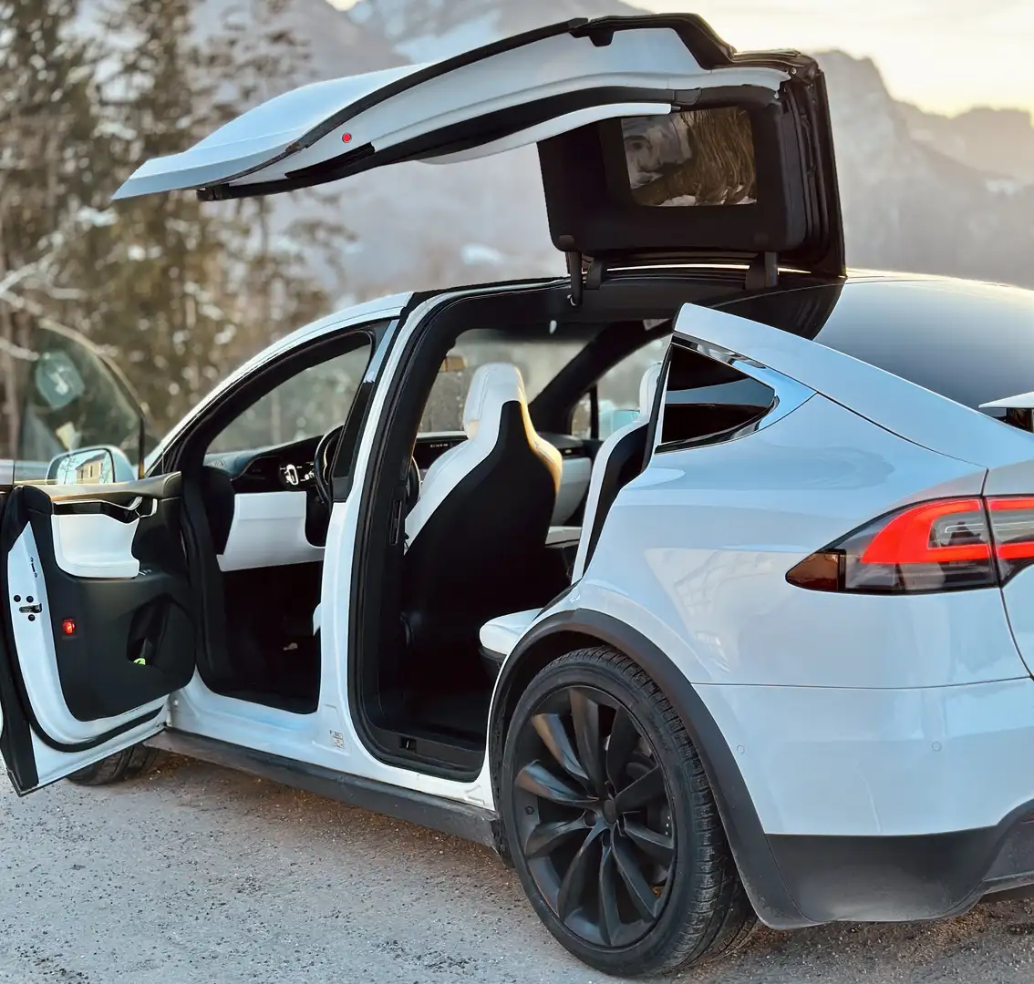 Tesla Model X 100D, Vollausstattung (neue Batterie) Weiß - 2