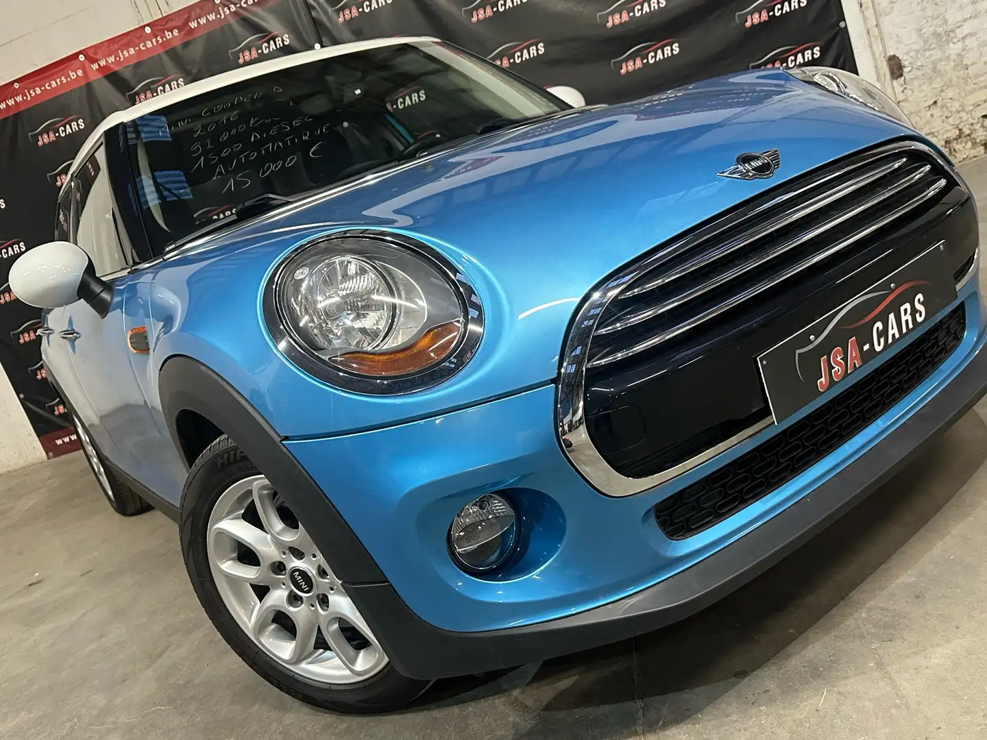 MINI Cooper D 1.5 DA/92316Km//Airco//Warranty//Boite Automatique Blauw - 2