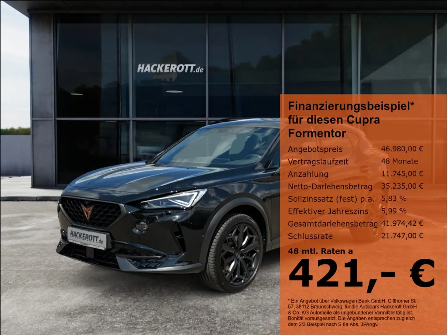 CUPRA Formentor VZ Tribe Edition 4Drive 2.0 TSI Pano Rückfahrkamer Schwarz - 1