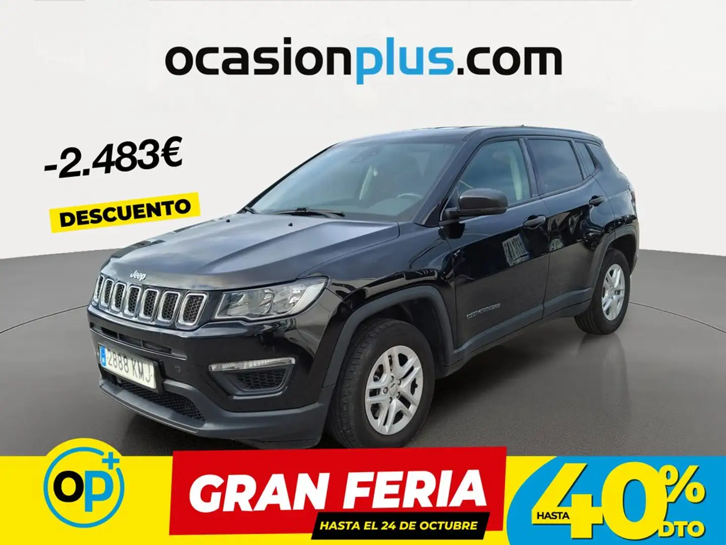 Jeep Compass 1.6 Mjt Sport 4x2 Negro - 1