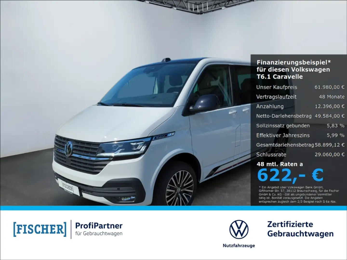 Volkswagen T6.1 Caravelle 2.0TDI DSG Edition LED AHK Navi SHZ Rear View PDC Alb - 1