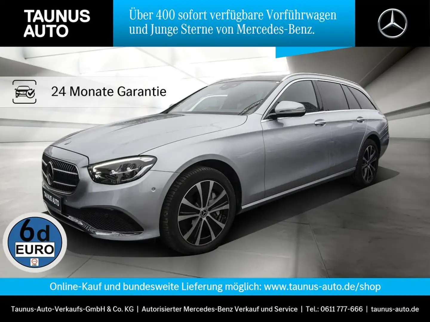 Mercedes-Benz E 300 de T 4M AVANTGARDE PANORAMA DISTRONIC AHK Silber - 1