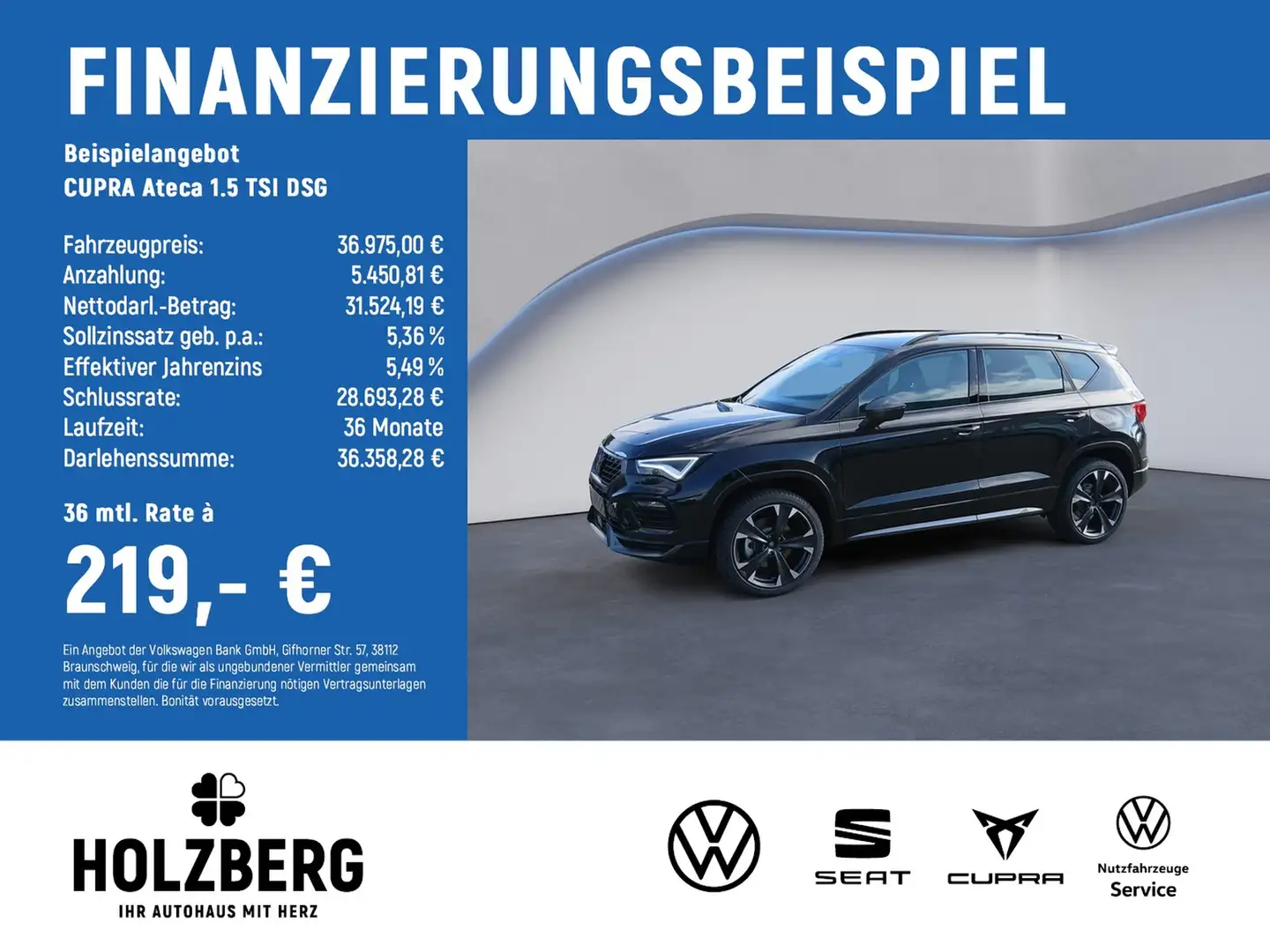 CUPRA Ateca 1.5 TSI DSG SHZ+TOPVIEW Noir - 2