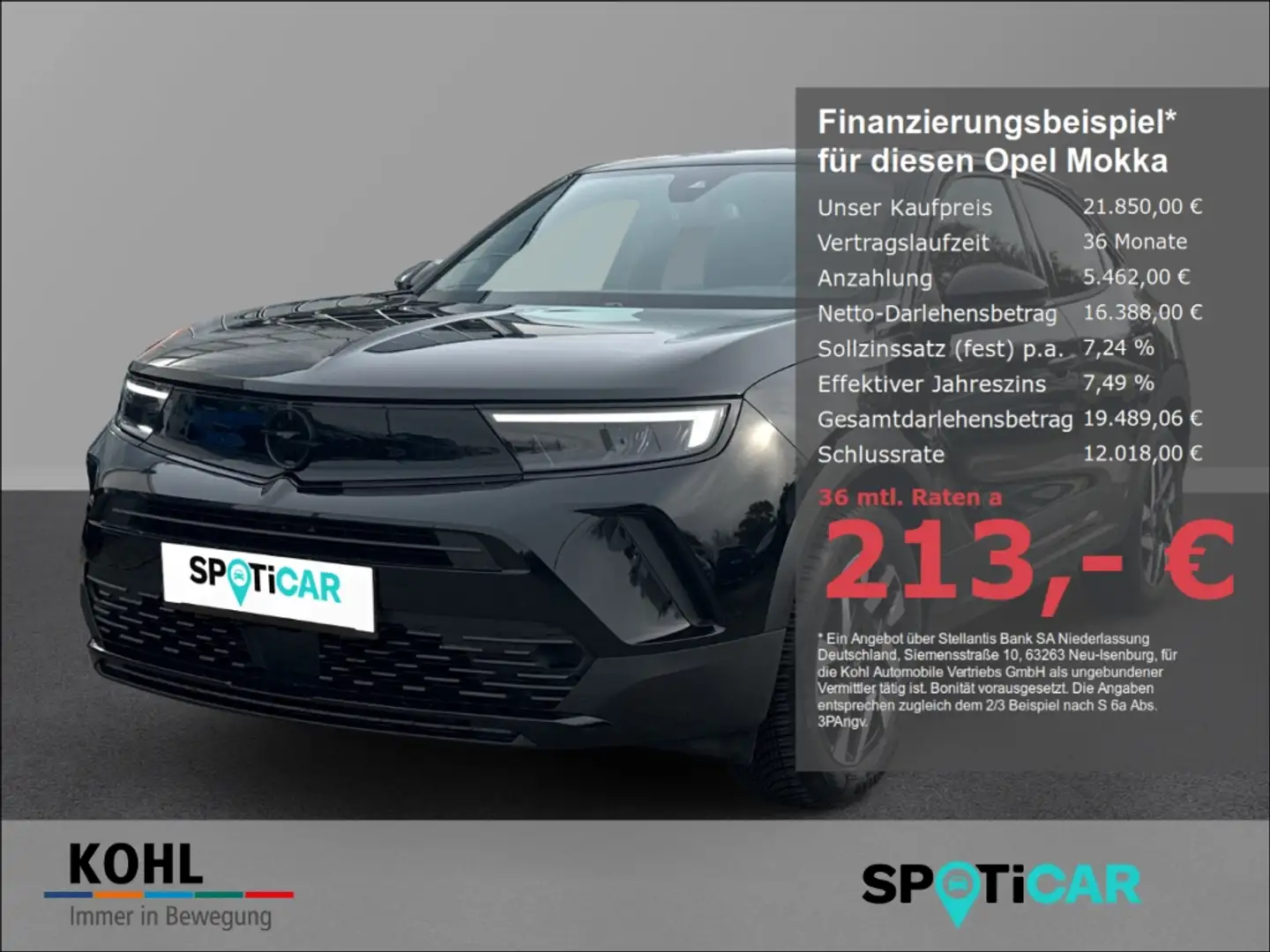 Opel Mokka GS Line 1.2 Turbo 130 PS Allwetter SHZ PDC Kamera Zwart - 1