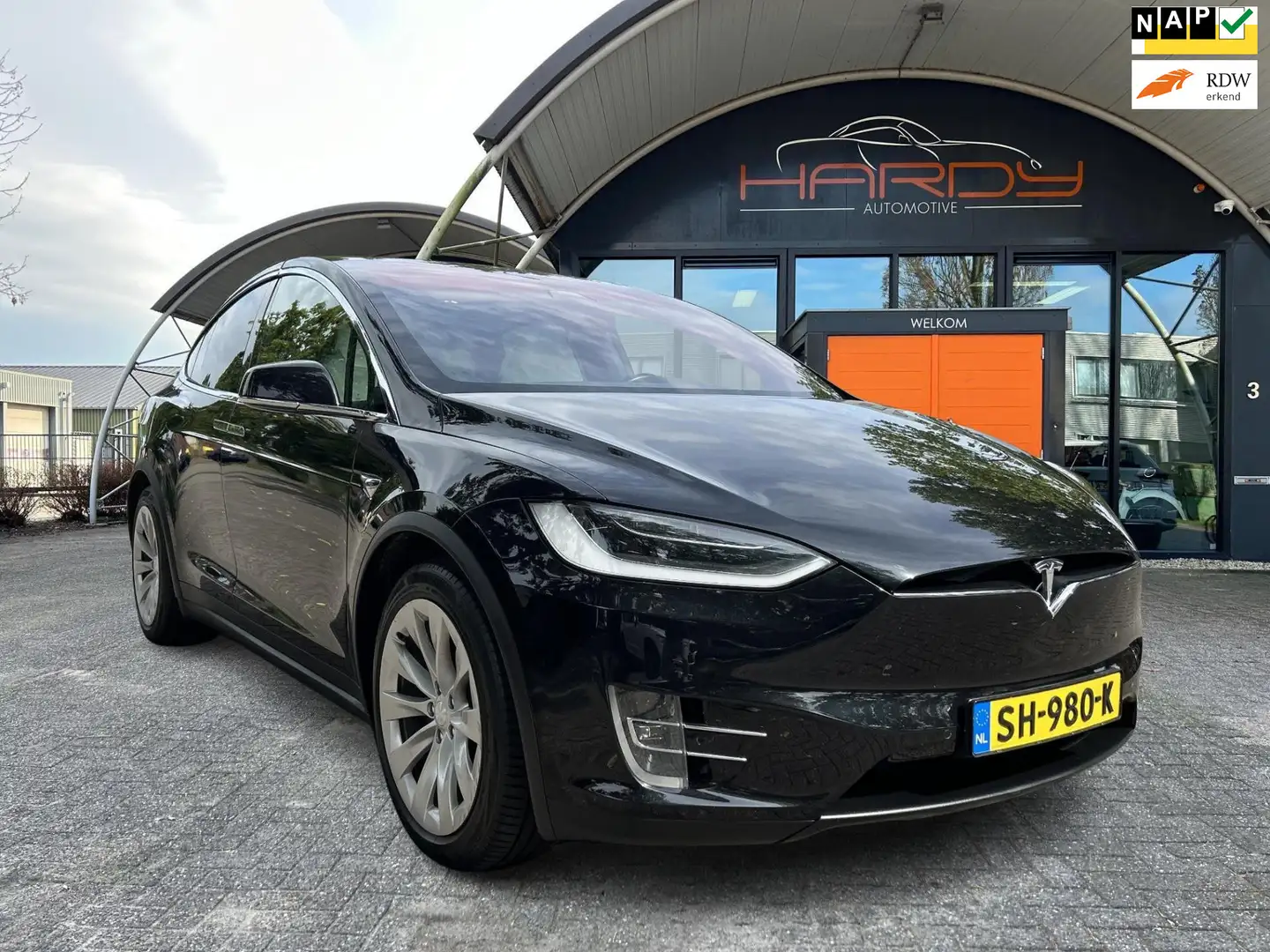 Tesla Model X 100D 5P 91% SOH Trekhaak Wit Leder NL-Auto Noir - 1