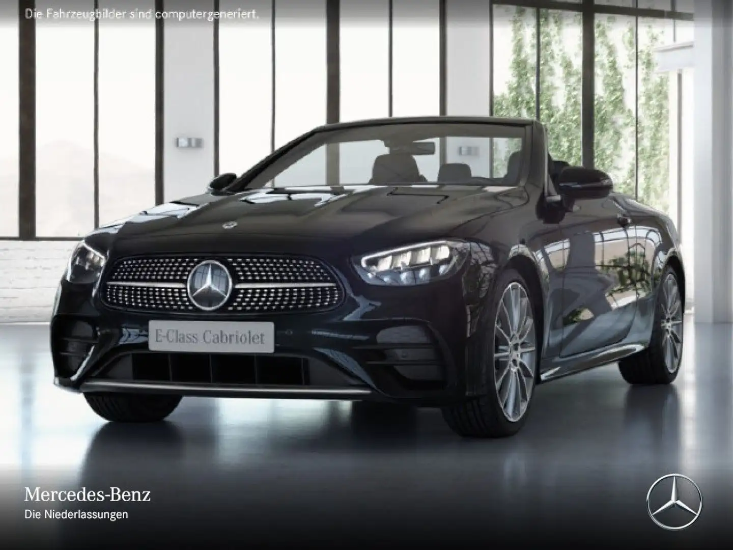Mercedes-Benz E 200 Cabrio AMG+LED+FAHRASS+BURMESTER+KAMERA+20" Schwarz - 2