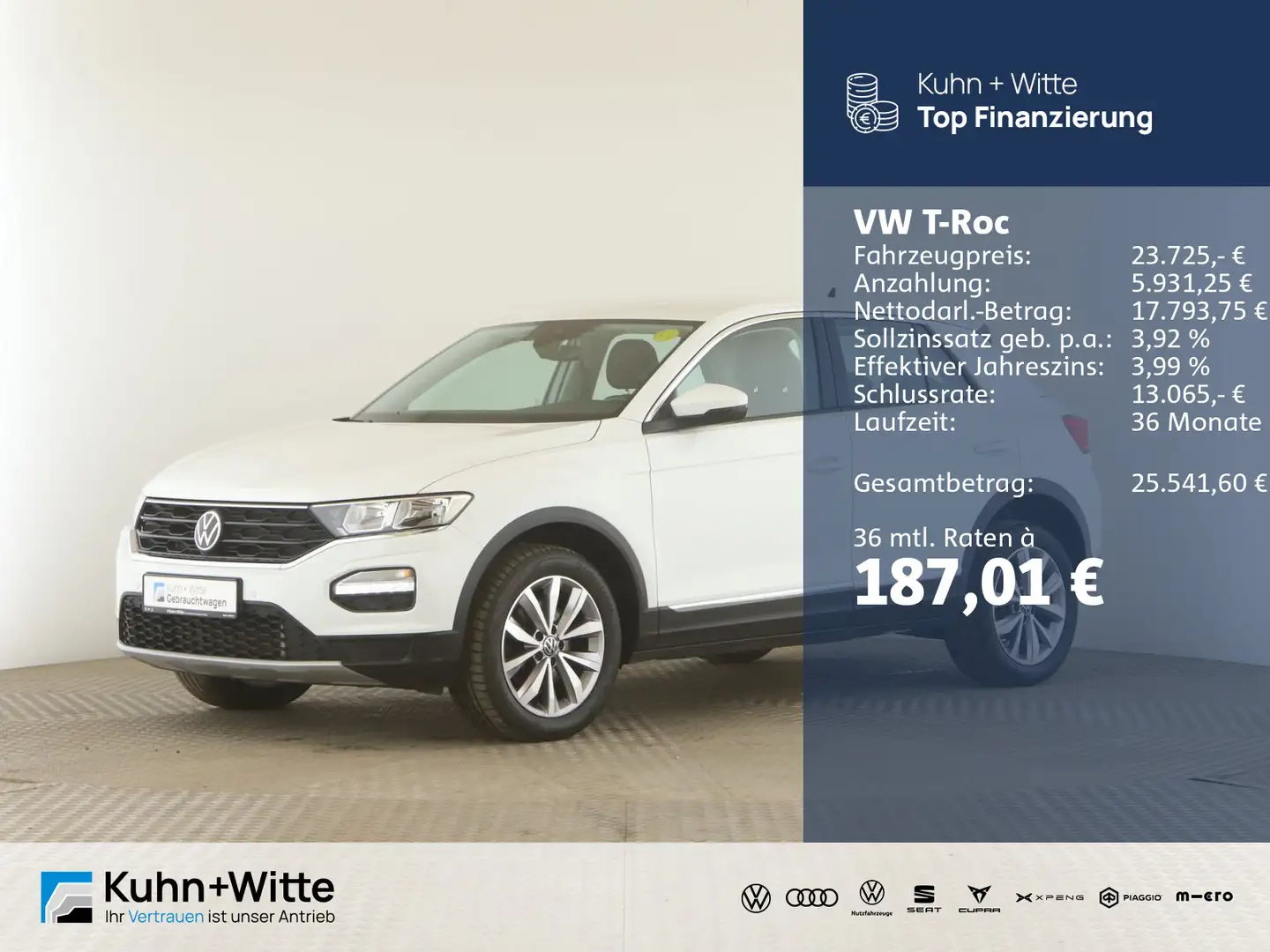 Volkswagen T-Roc 2.0 TDI Style *ACC*PDC*Navi*SHZ*AppleCar* Wit - 1