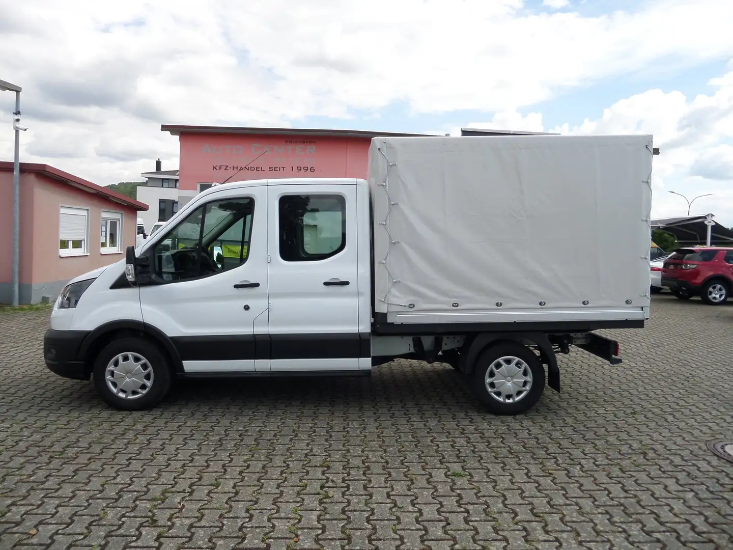 Ford Transit 350 L2 DoKa 7-Sitz+Pritsche+Plane+Allrad+Klima+SHZ Weiß - 1