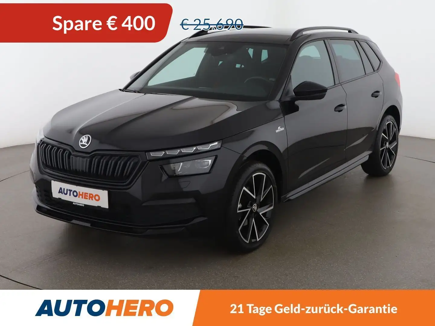 Skoda Kamiq 1.0 TSI Monte Carlo *ACC*LED*PANO*SPUR*NAVI*CAM* Schwarz - 1