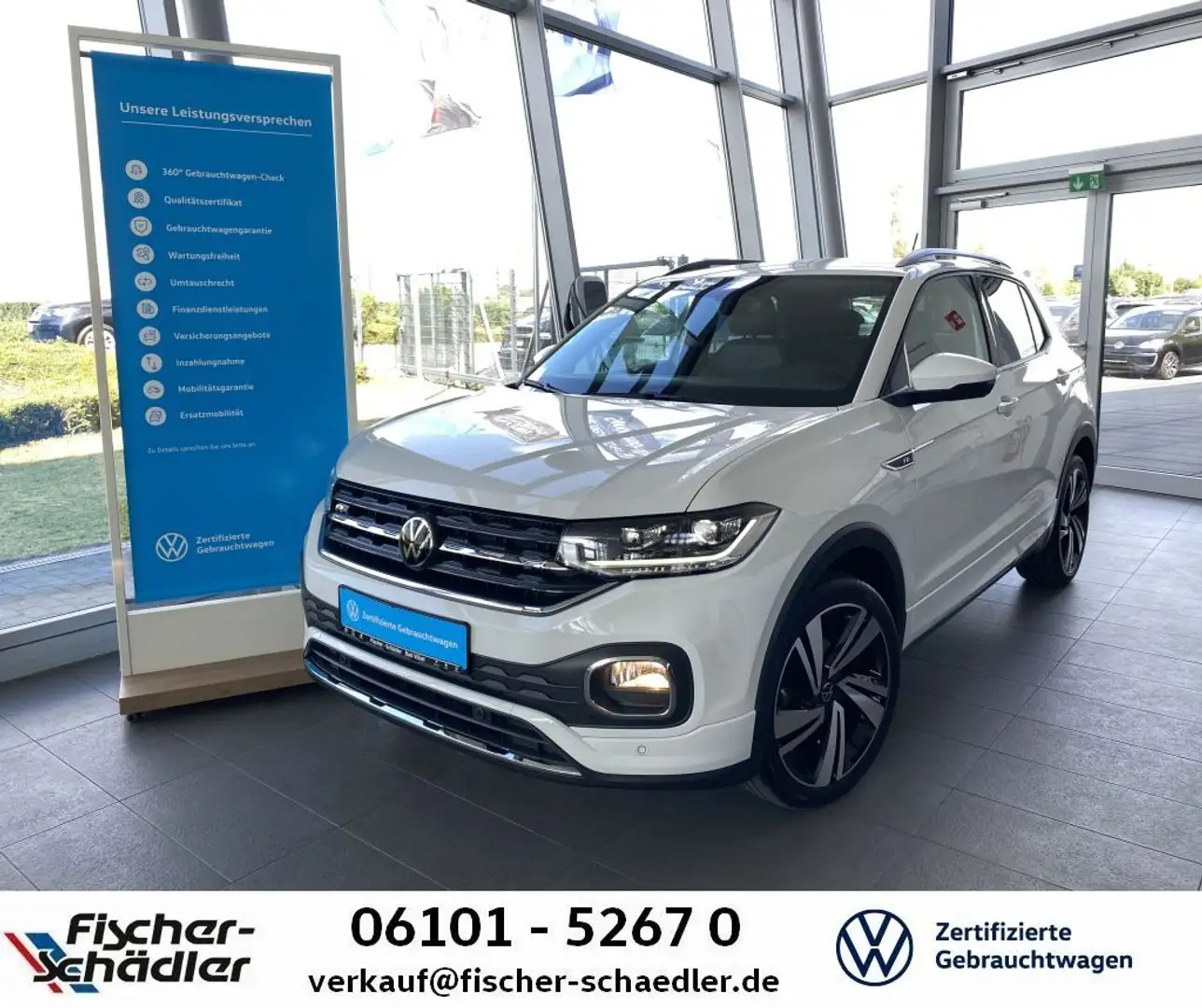 Volkswagen T-Cross R-Line 1.0TSI*DSG*RLine*Navi*LED*Dig.PRO Weiß - 1