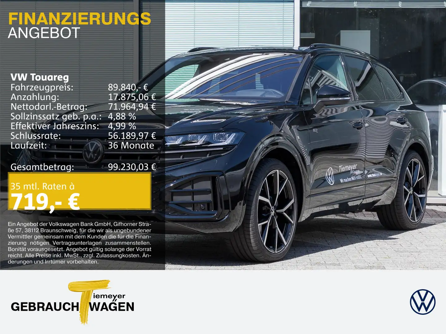 Volkswagen Touareg 3.0 TDI DSG R-LINE 4MOTION IQ.DRIVE HuD Schwarz - 1