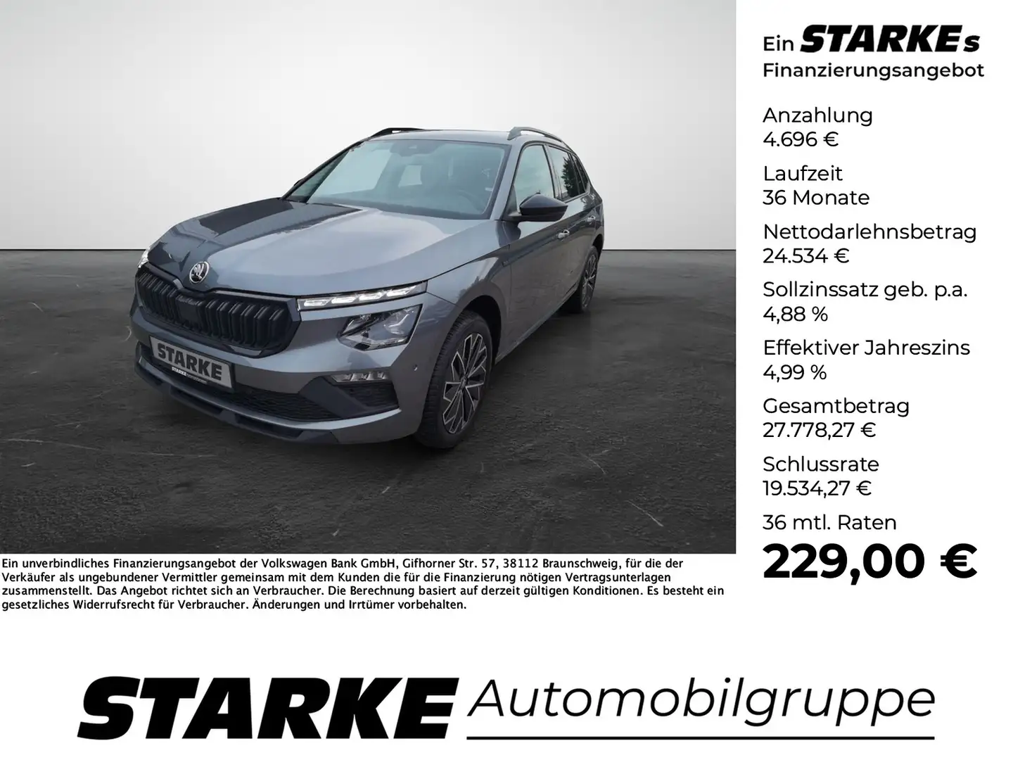 Skoda Kamiq 1,5l TSI DSG Selection Grau - 1
