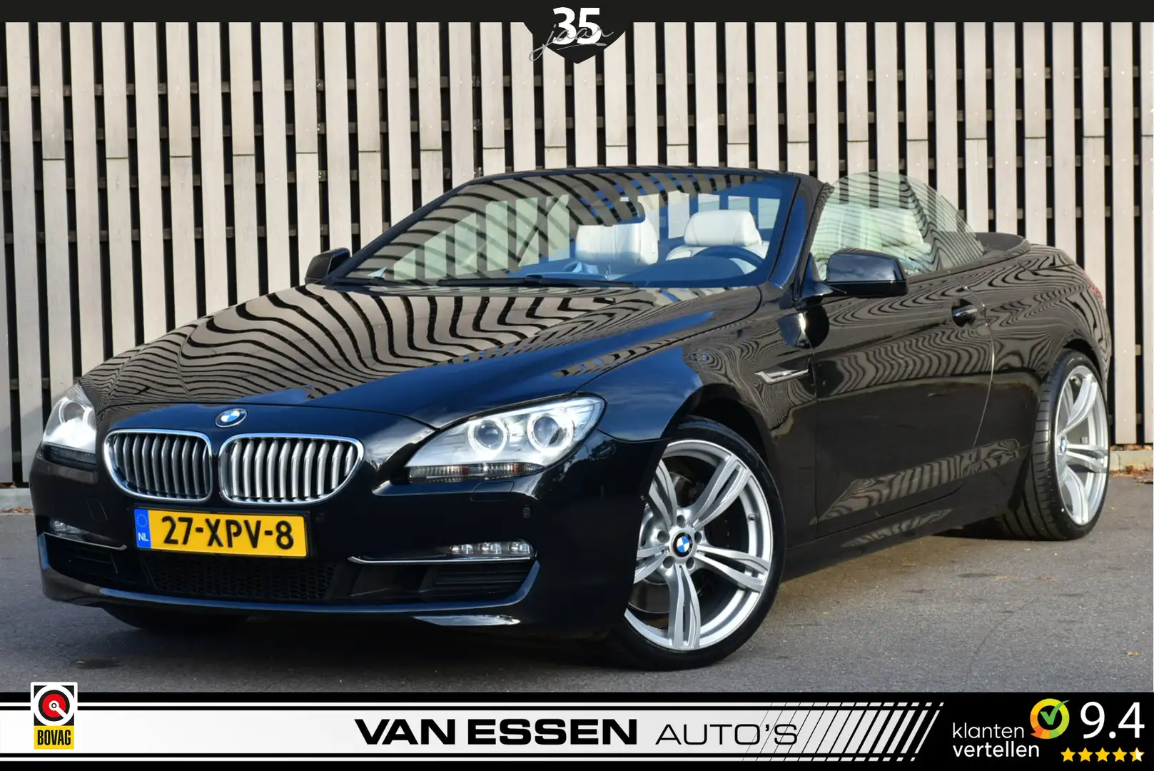 BMW 650 6-serie Cabrio 650i High Executive Leder Head-Up N Noir - 1
