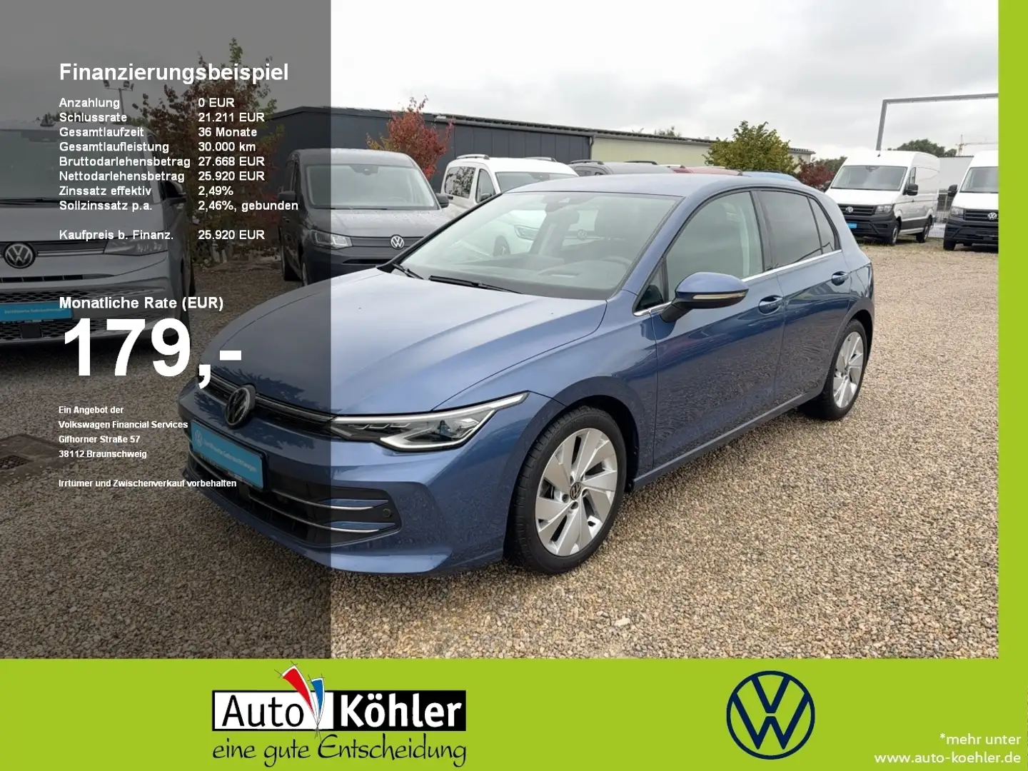 Volkswagen Golf Style TSi Head-up-Display CarPlay+Matrix Blau - 1