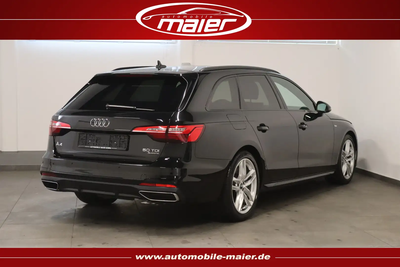 Audi A4 50 TDI qu. S line-PANO-KAM-LED-SHZ-NAV-ACC- Schwarz - 2