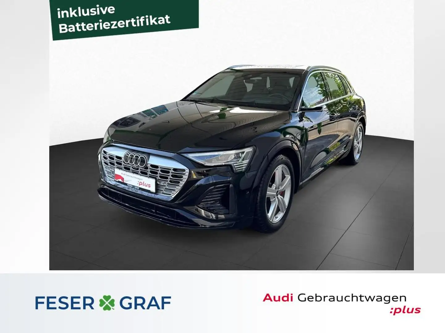 Audi Q8 e-tron S line 55 qu. ACC+B&O+HEADUP+PANO Schwarz - 1