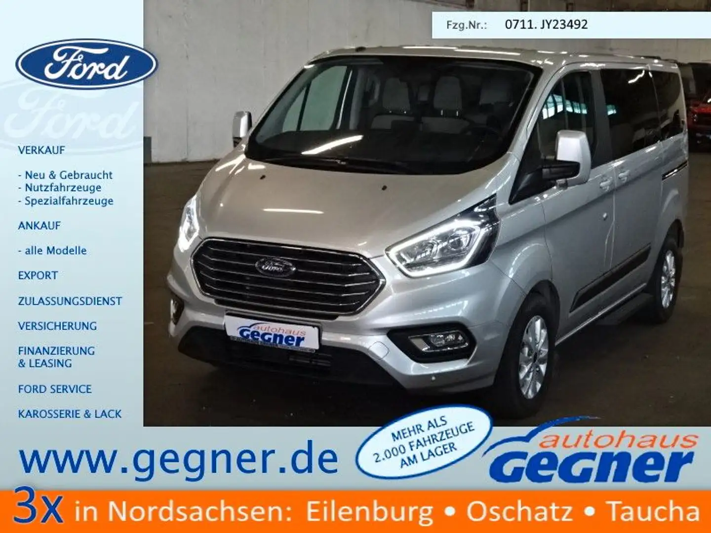 Ford Tourneo Custom 320 L1H1 Trend Navi 9-Sitzer Silber - 1
