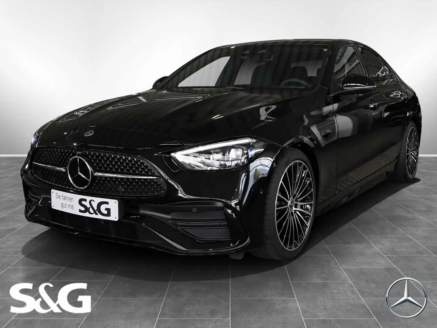Mercedes-Benz C 300 d AMG MBUX+360°+DIG-LED+AHK+Night+Distroni Schwarz - 1