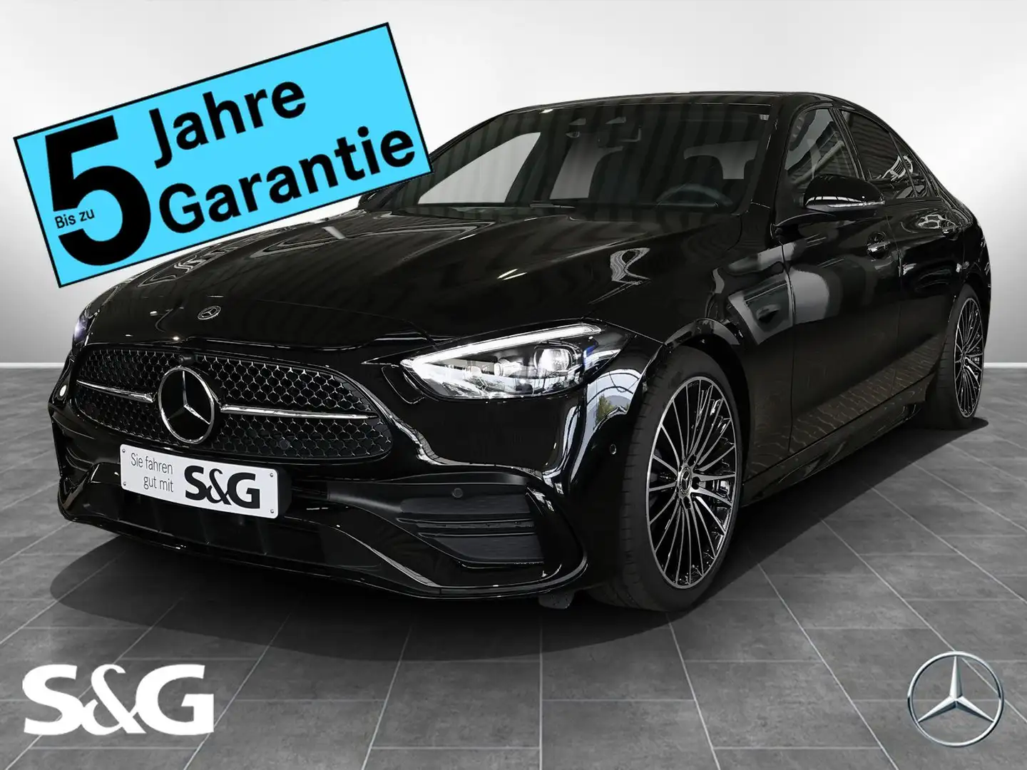 Mercedes-Benz C 300 d AMG MBUX+360°+DIG-LED+AHK+Night+Distroni Schwarz - 1