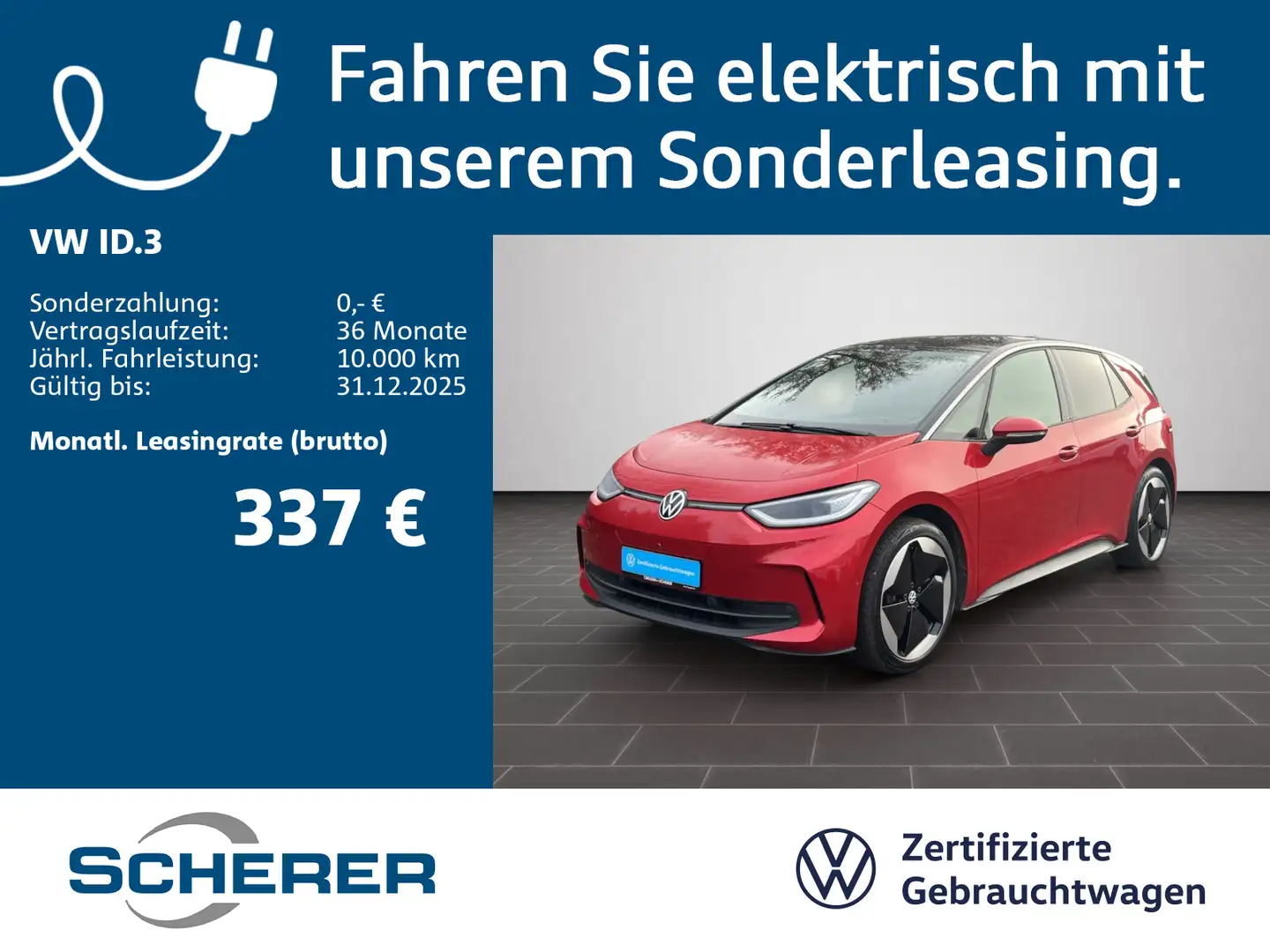 Volkswagen ID.3 Pro S 150 kW MATRIX-LED NAVI ACC 360° KAMER Rot - 1