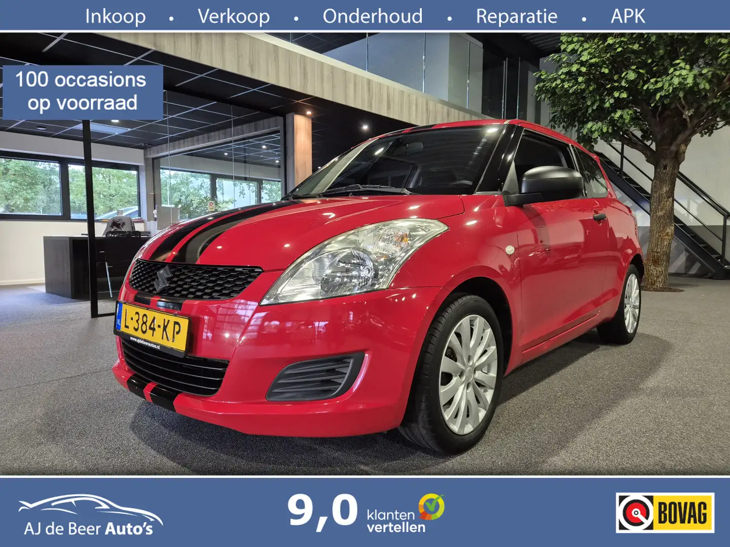 Suzuki Swift 1.2 Base LMV | Striping | Audio | Dakspoiler Rood - 1