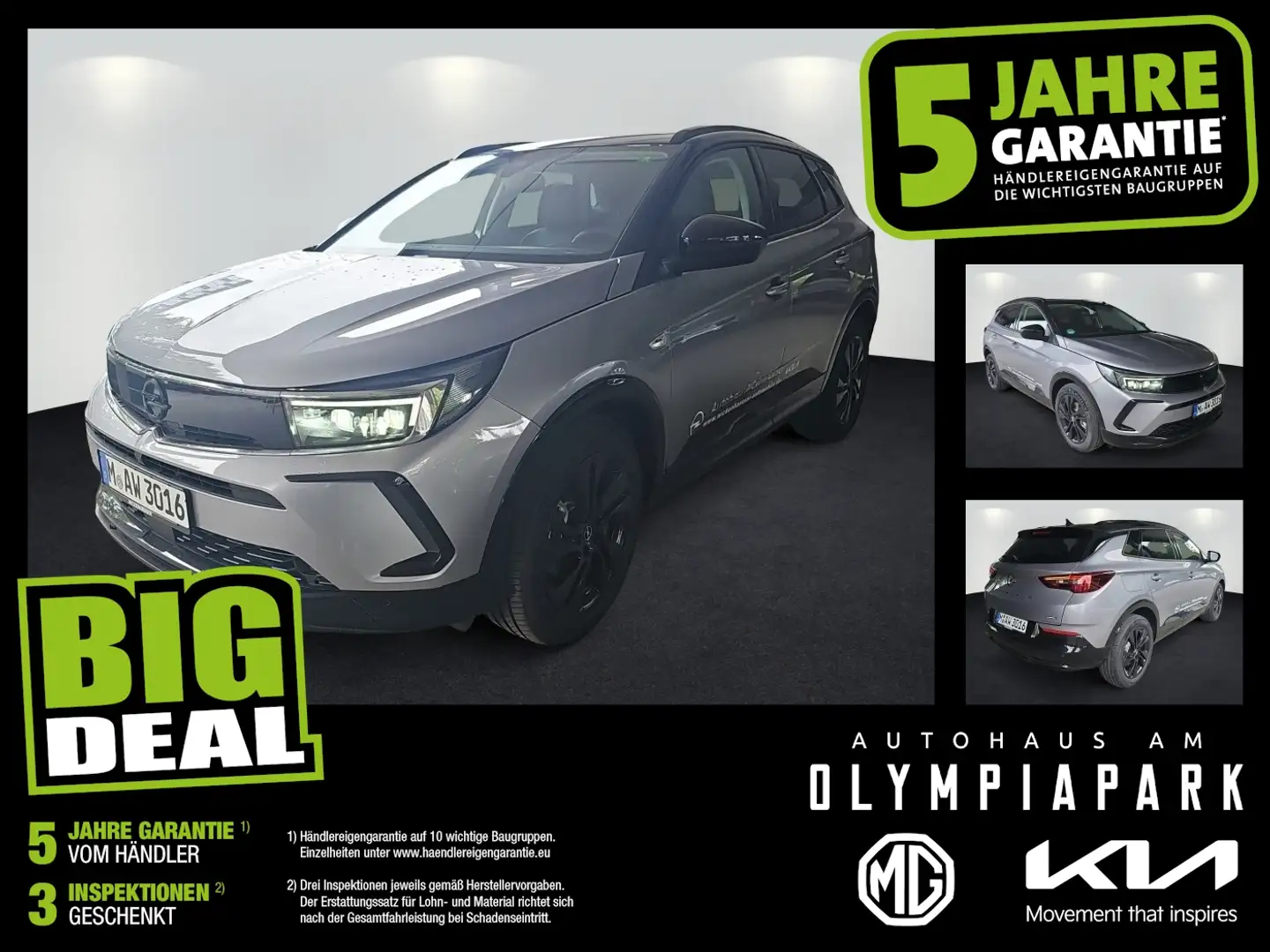 Opel Grandland 1.2 MHEV GS Line FLA Kamera360 Argent - 1