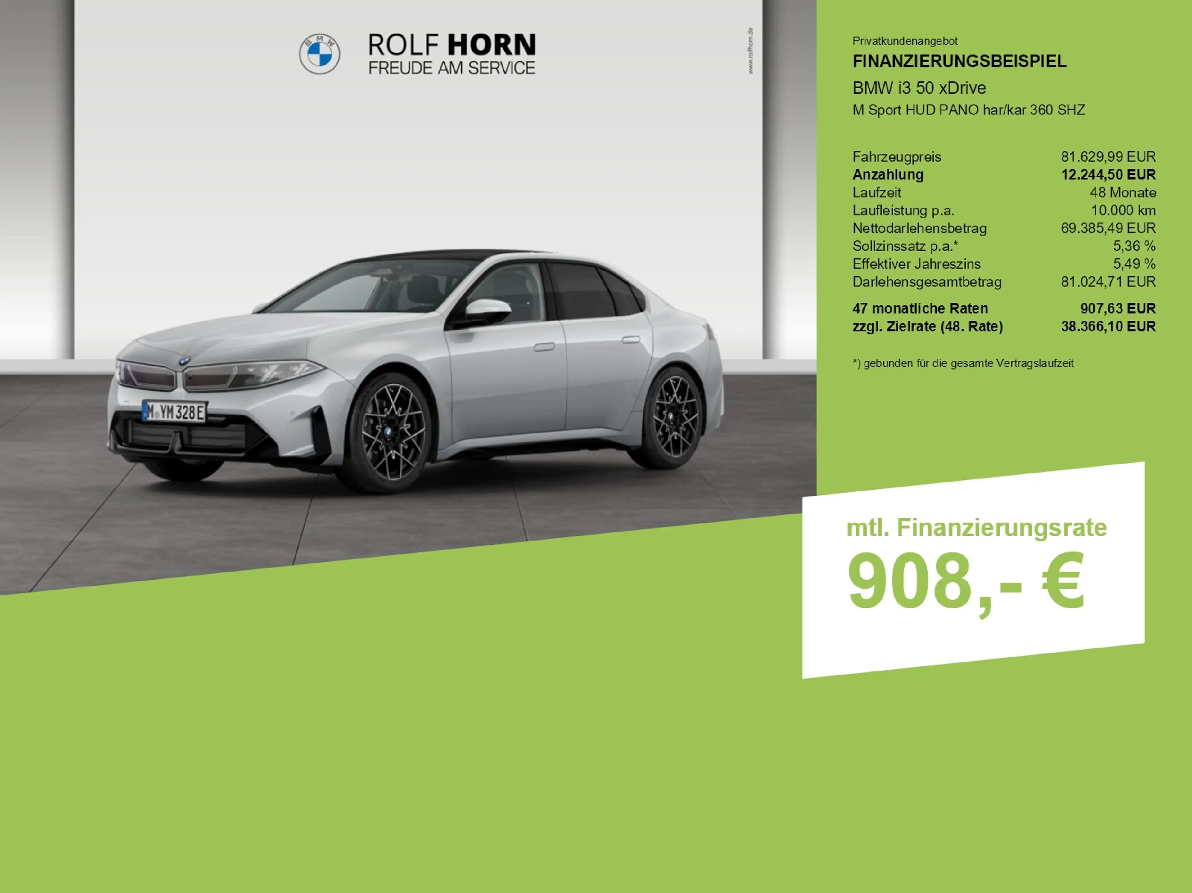 BMW i3 50 xDrive M Sport HUD PANO har/kar 360 SHZ — photo 3