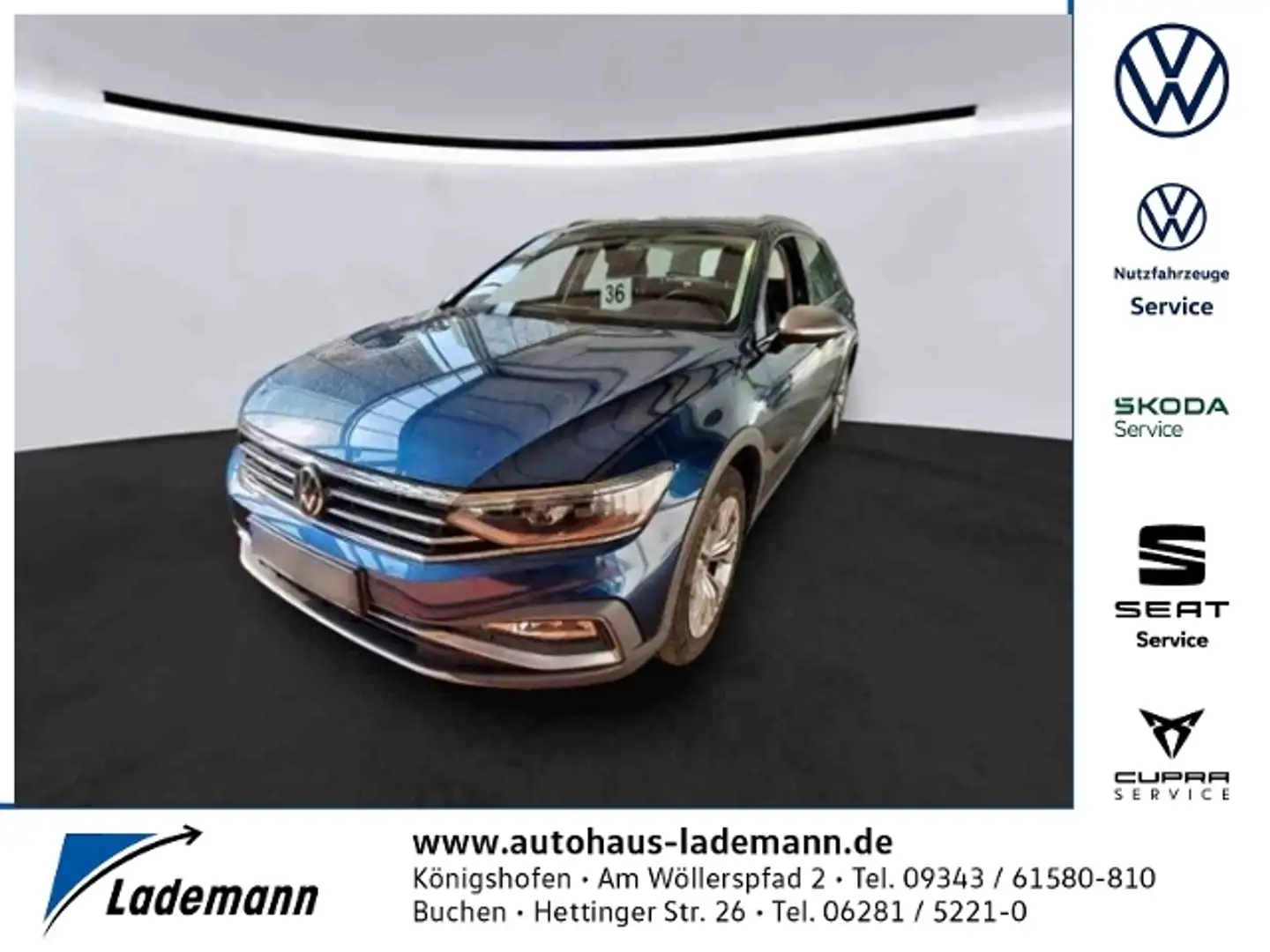 Volkswagen Passat Alltrack 4Motion 2.0 TDI LED+NAVI+RFK+ACC Bleu - 1