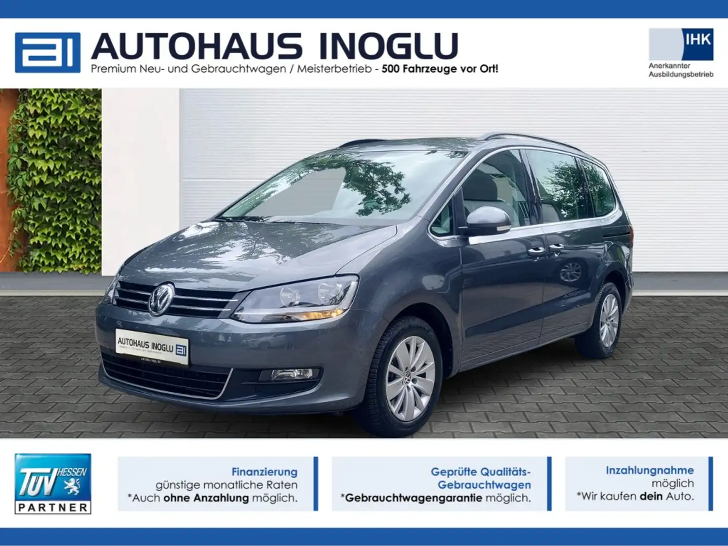 Volkswagen Sharan 1.4 Comfortline DSG 7-Si+Navi+AHK+SHZ+DAB+ Grau - 1