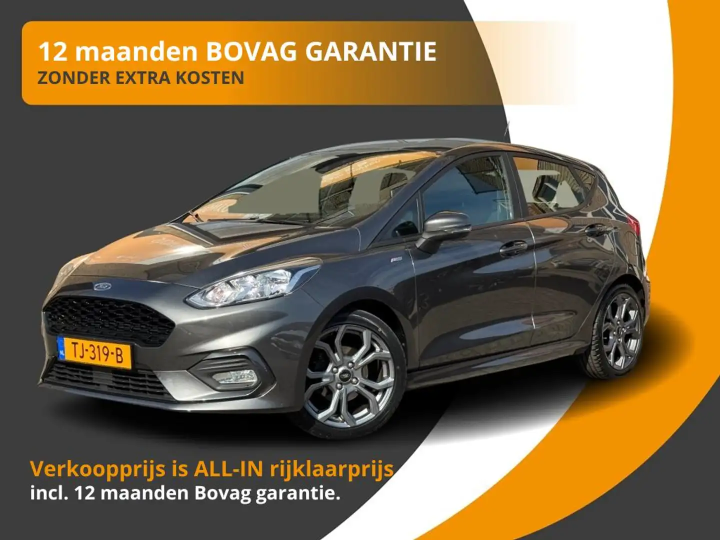 Ford Fiesta 1.0 ECOBOOST ST-LINE 5-DEURS/NW.MODEL/CARPLAY/NL-A Grijs - 1