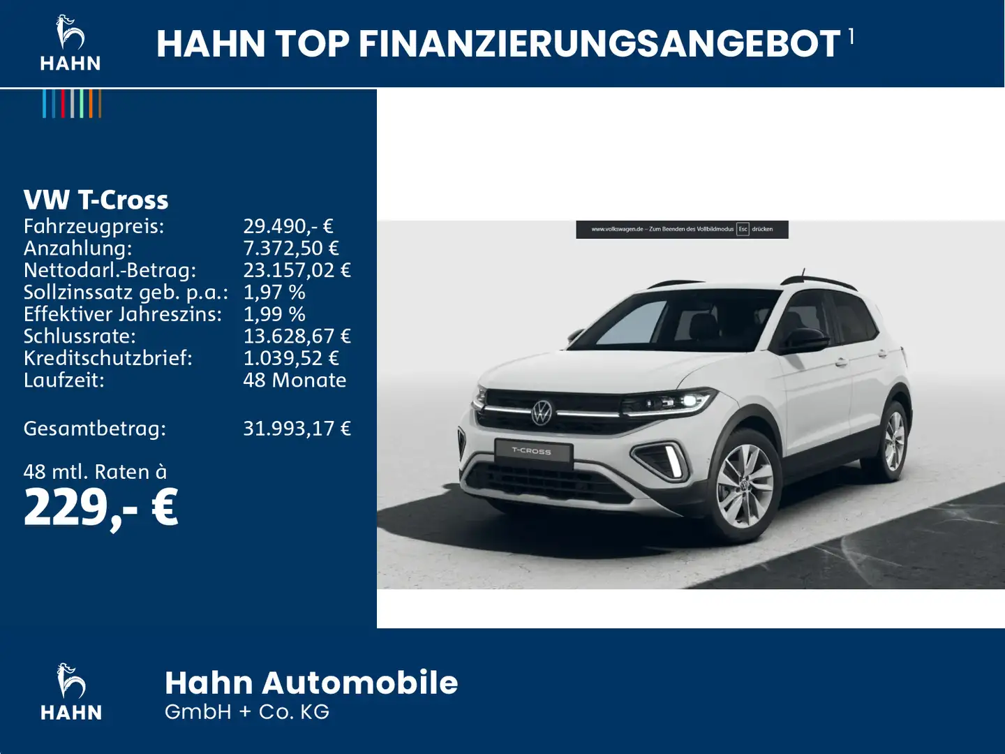Volkswagen T-Cross ENERGY 1,0TSI 85KW NAVI ACC IQ AHK Wit - 2