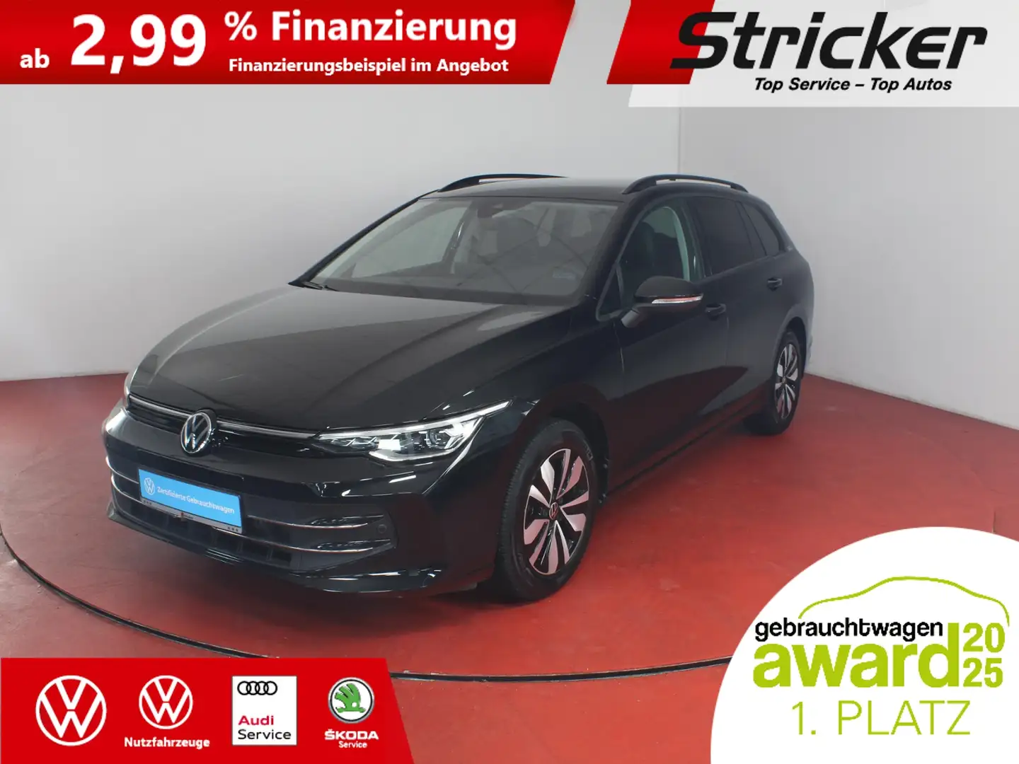 Volkswagen Golf Variant Variant Goal 1.5 TSI 215,-ohne Anzahlung Navi AHK Schwarz - 1