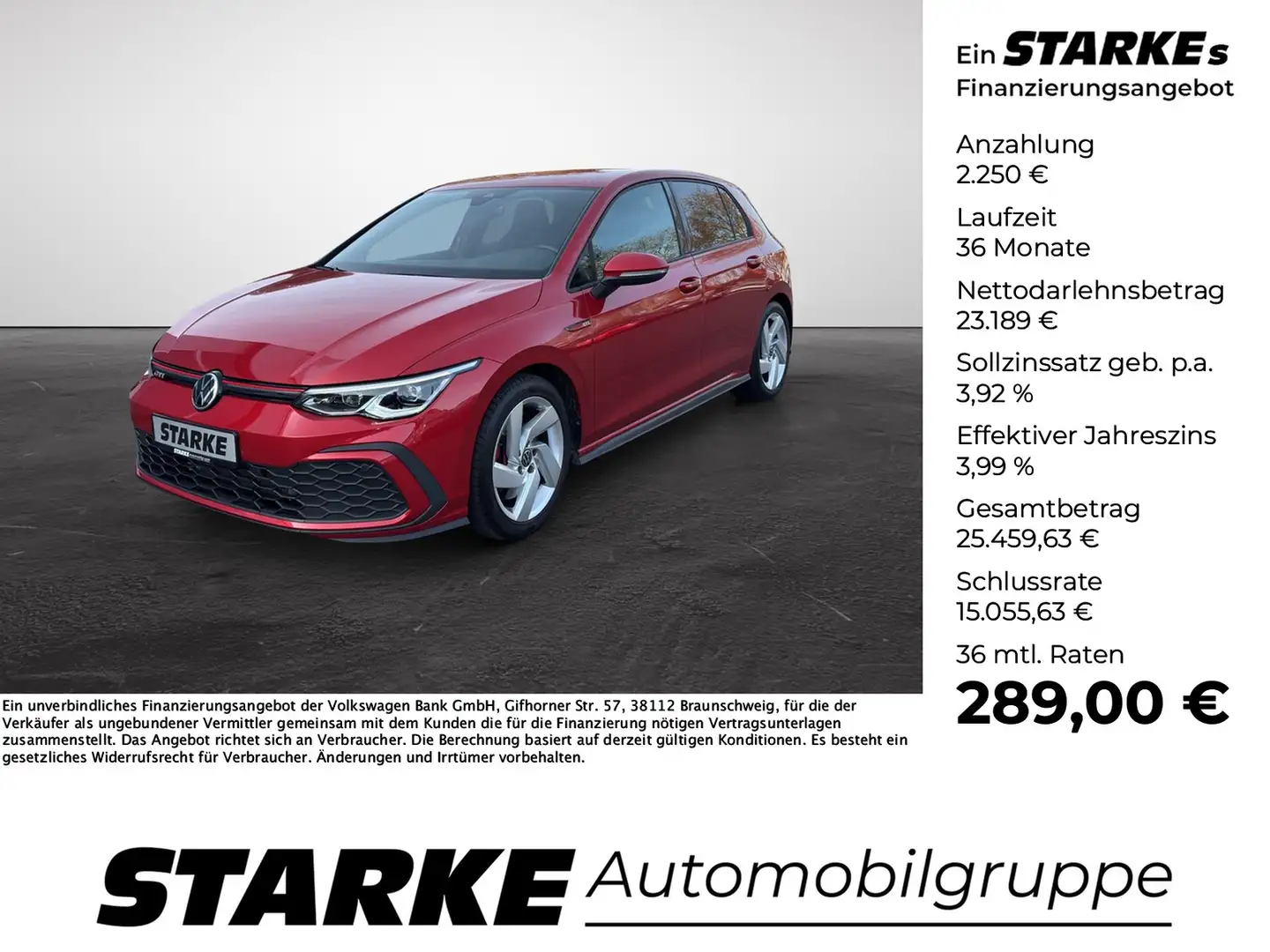 Volkswagen Golf GTI 2.0 TSI DSG Rot - 1